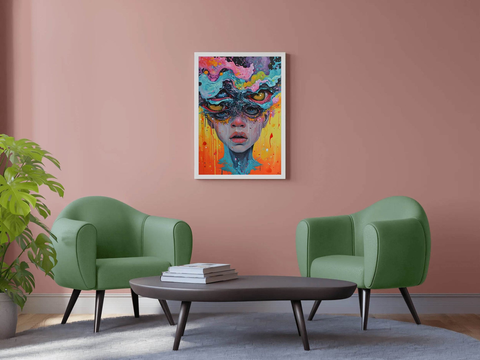 A Colorful Painting of a Woman - beink online art store
