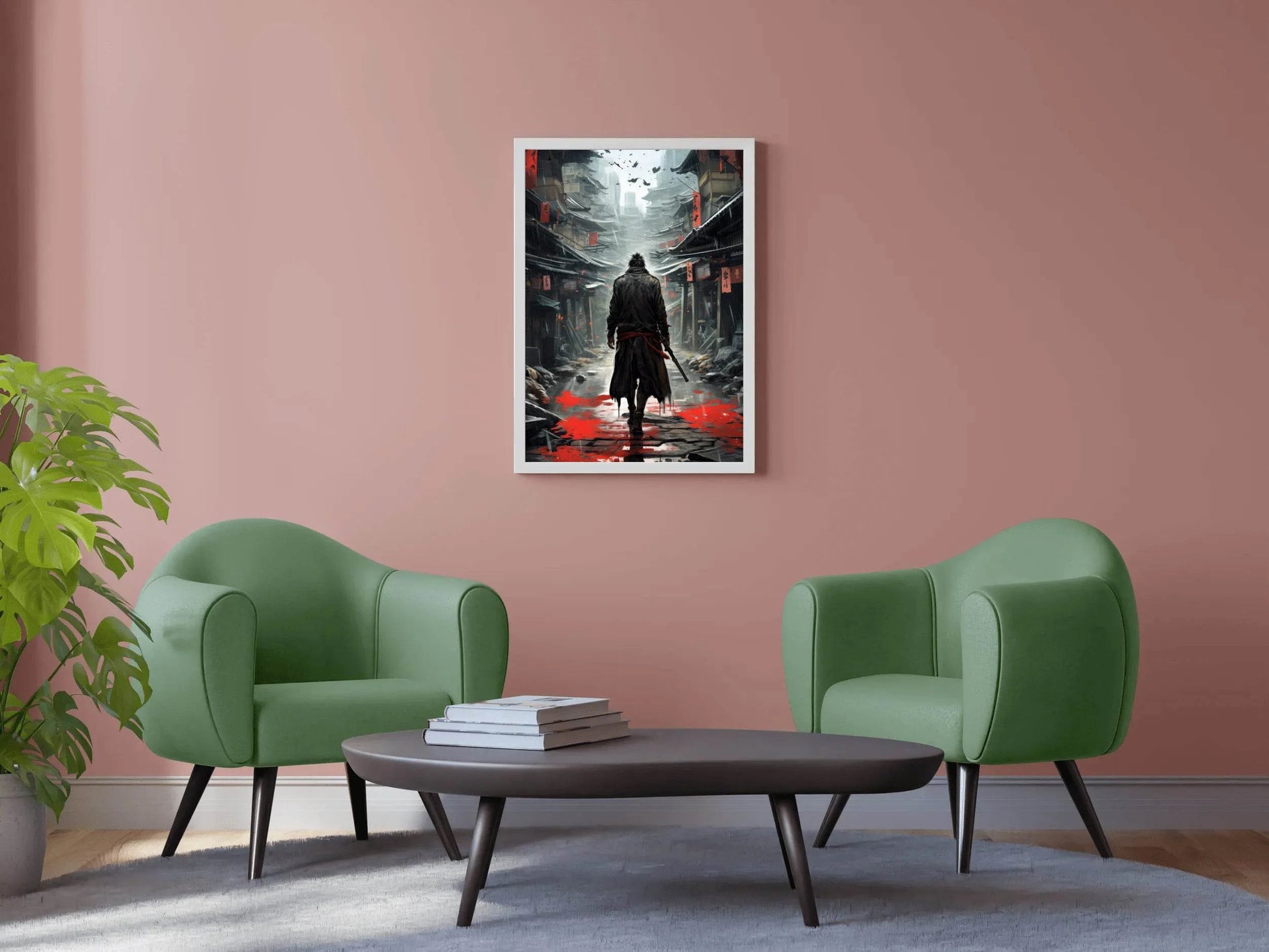 Full Shot Ninja Wearing equipment Anime Wall Art - beink online art store