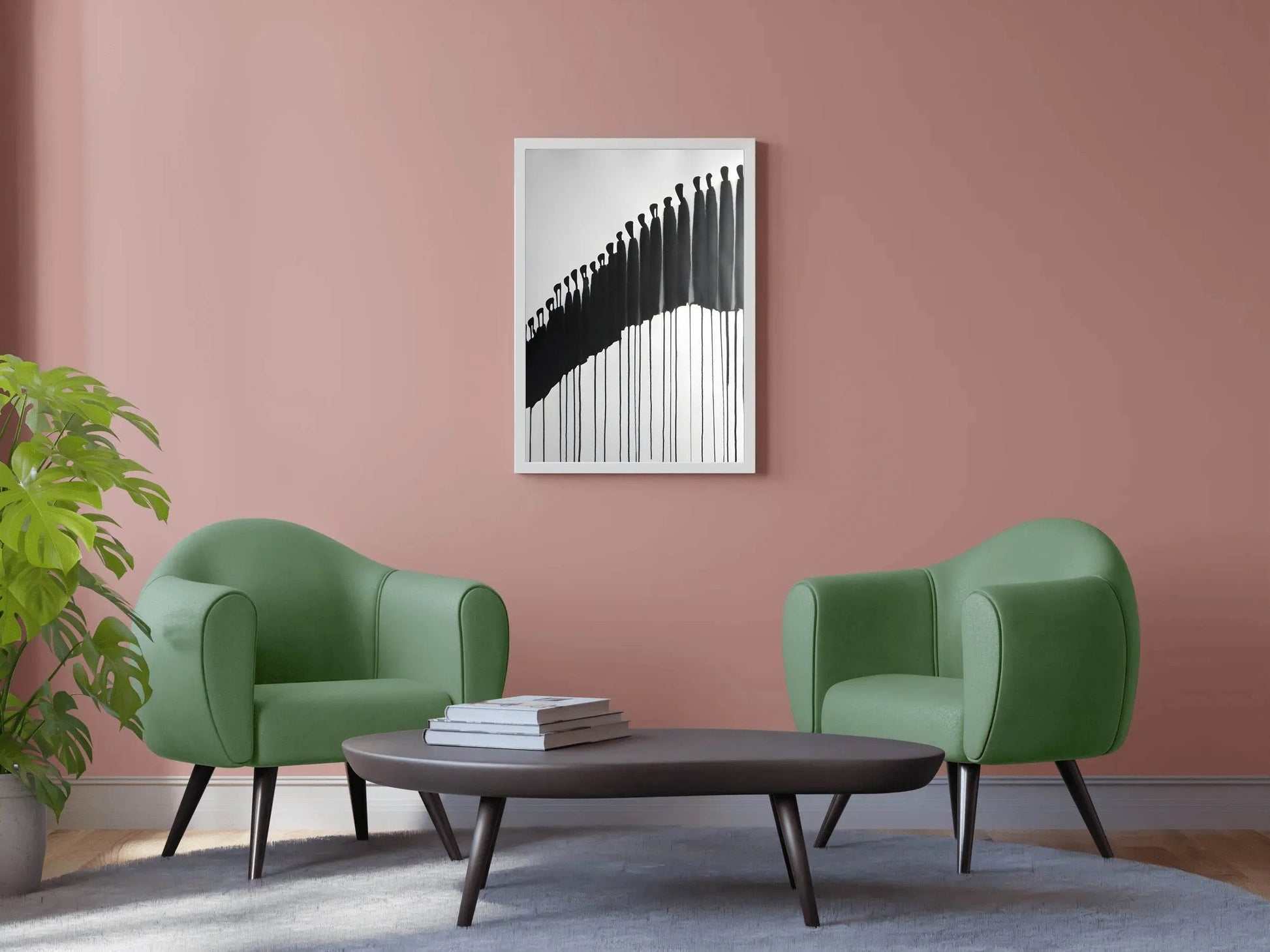 Black and White Figures Modern Wall Art - beink online art store