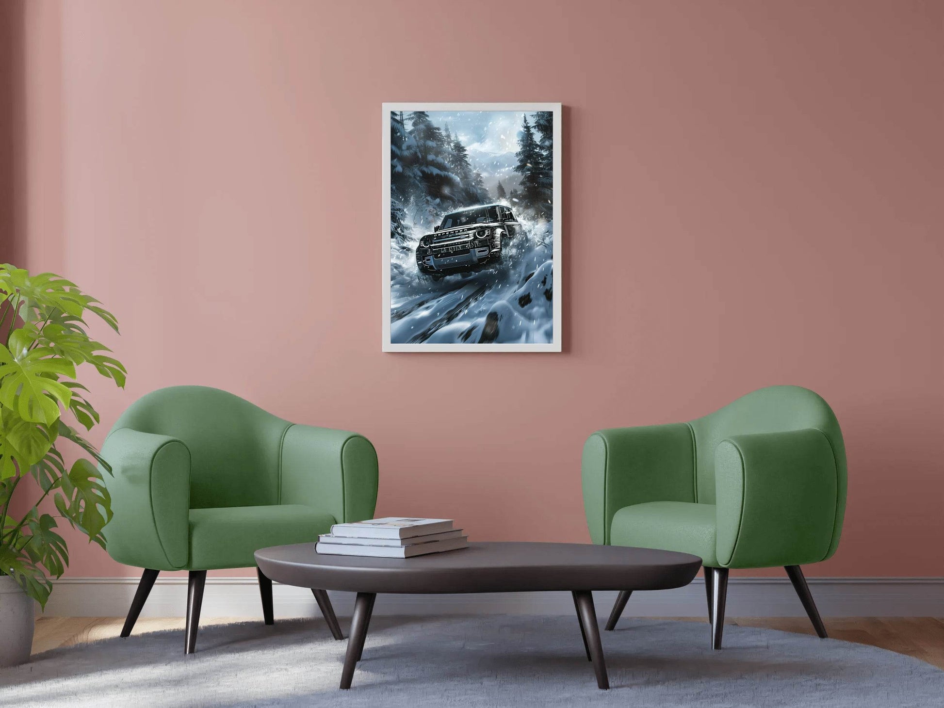 Land Rover Defender Black Wall Art - beink online art store