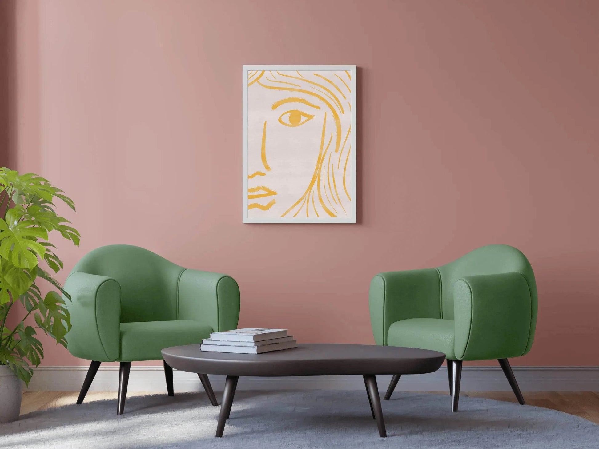 Half Face of A Woman Wall Art - beink online art store