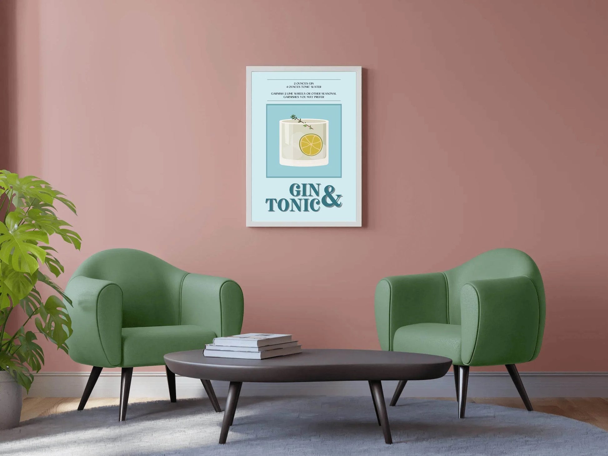 Lemon Gin And Tonic Cocktail Wall Art - beink online art store