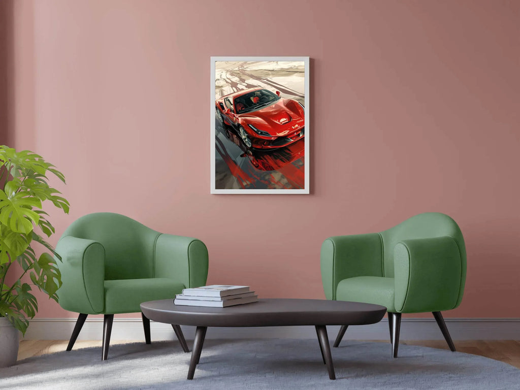 Ferrari F8 Full Red Wall Art - beink online art store