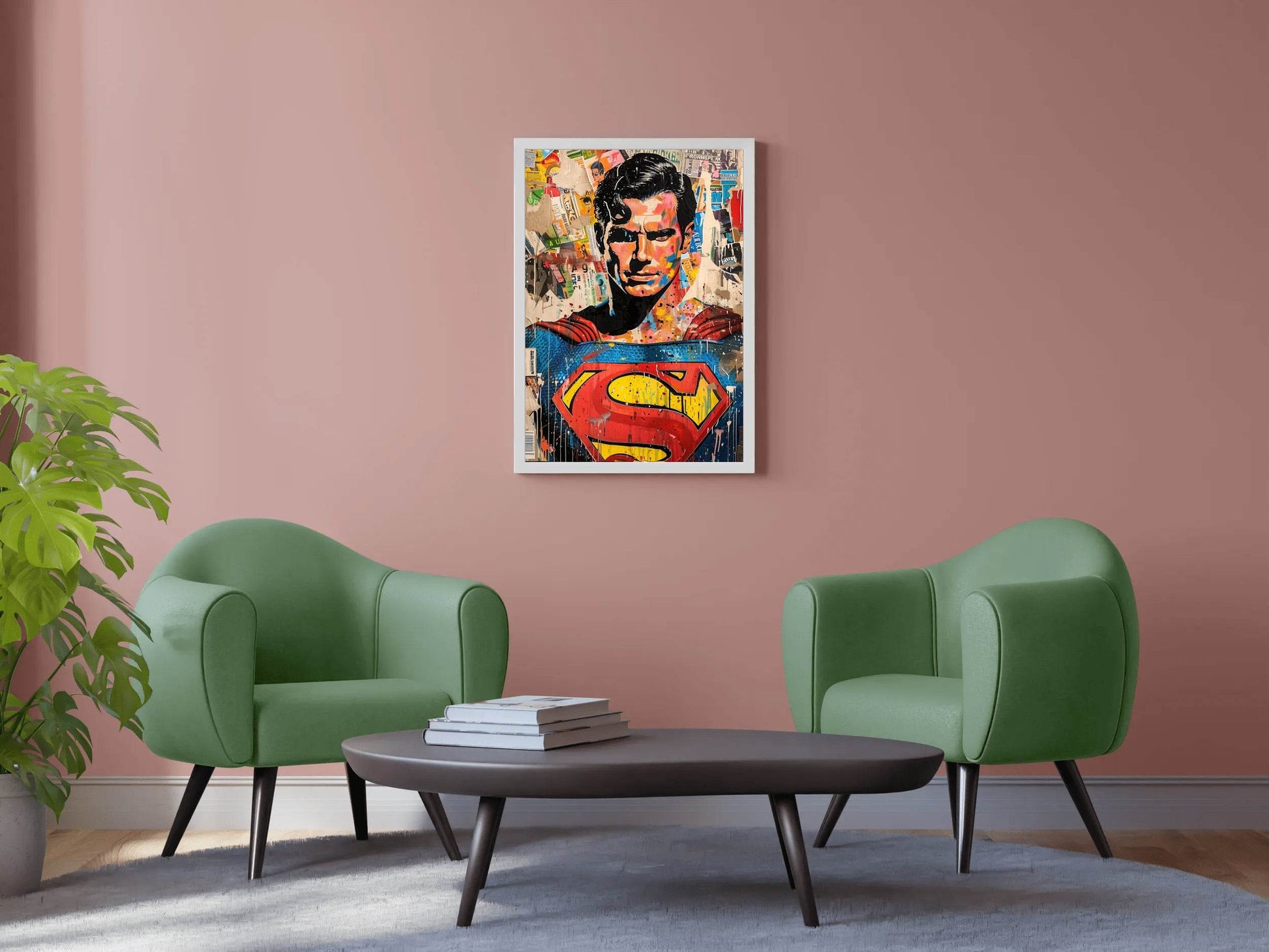 Painting of Superman Premium Wall Art - beink online art store