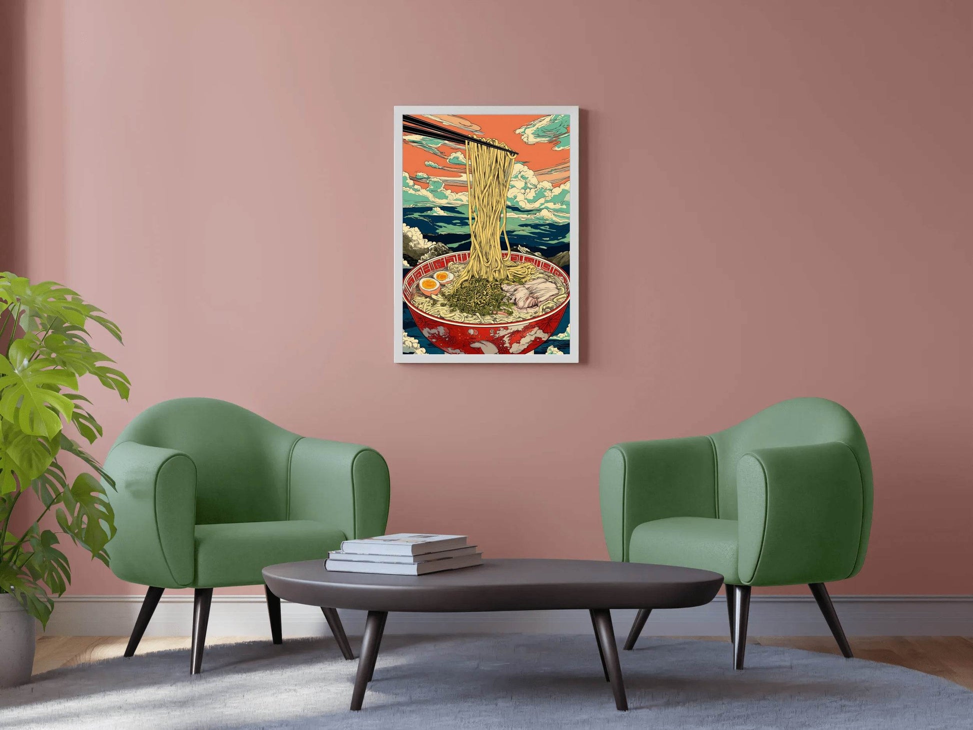 Bowl of Ramen with a Chopsticks on it Wall Art - beink online art store