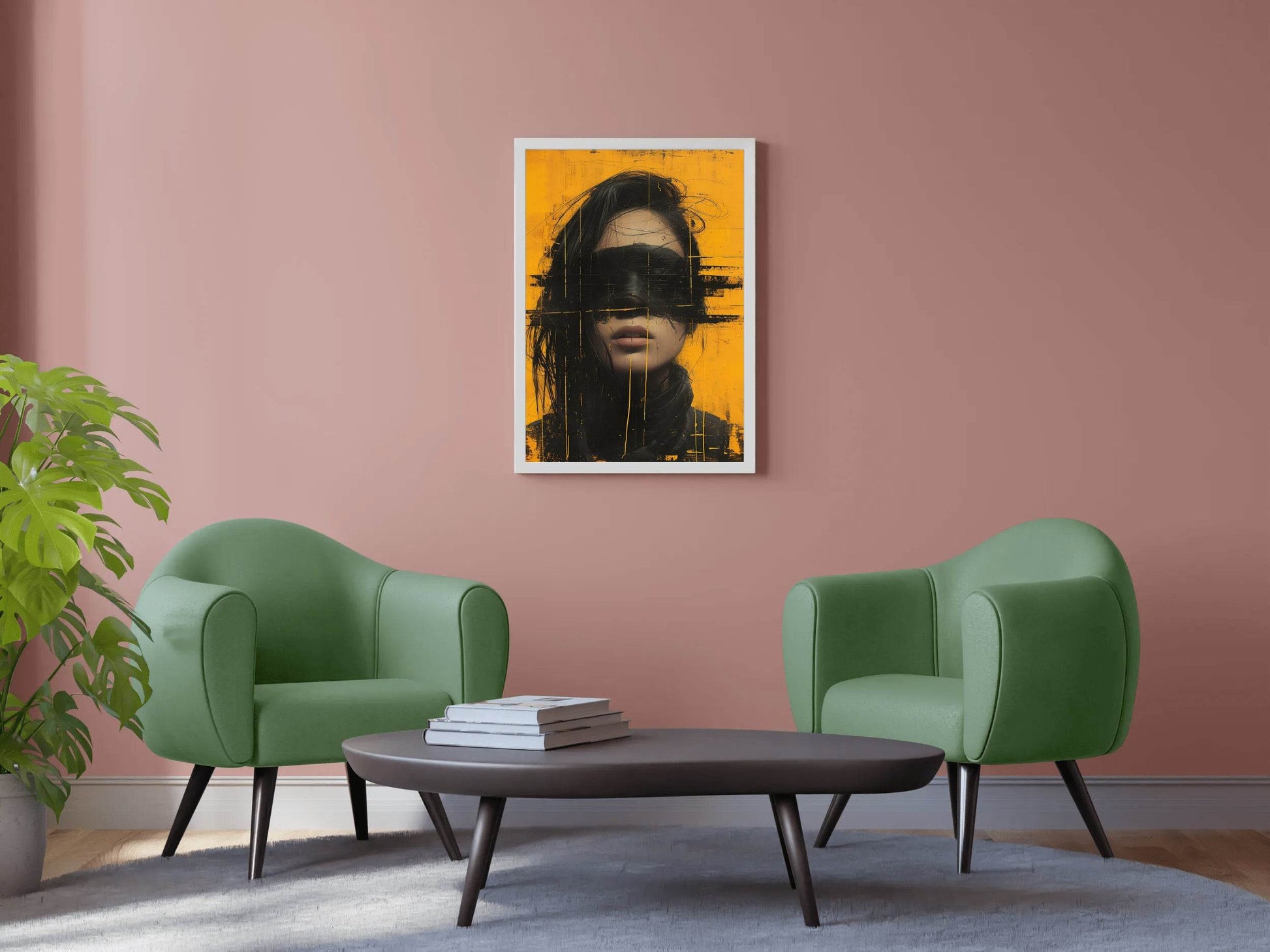 Drawing Girl With Closed Eyes Wall Art - beink online art store