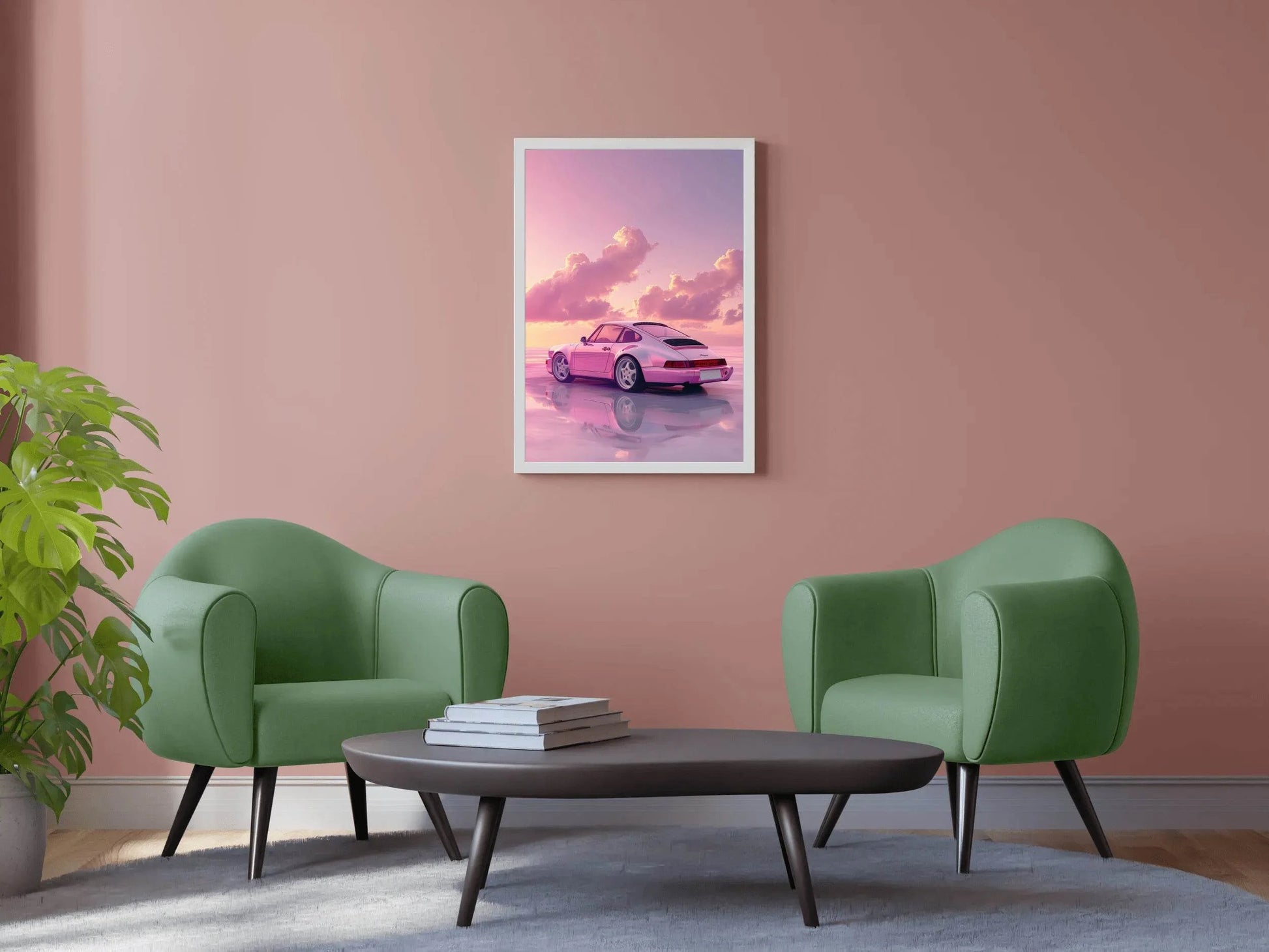 Porsche911 Pink Wall Art - beink online art store