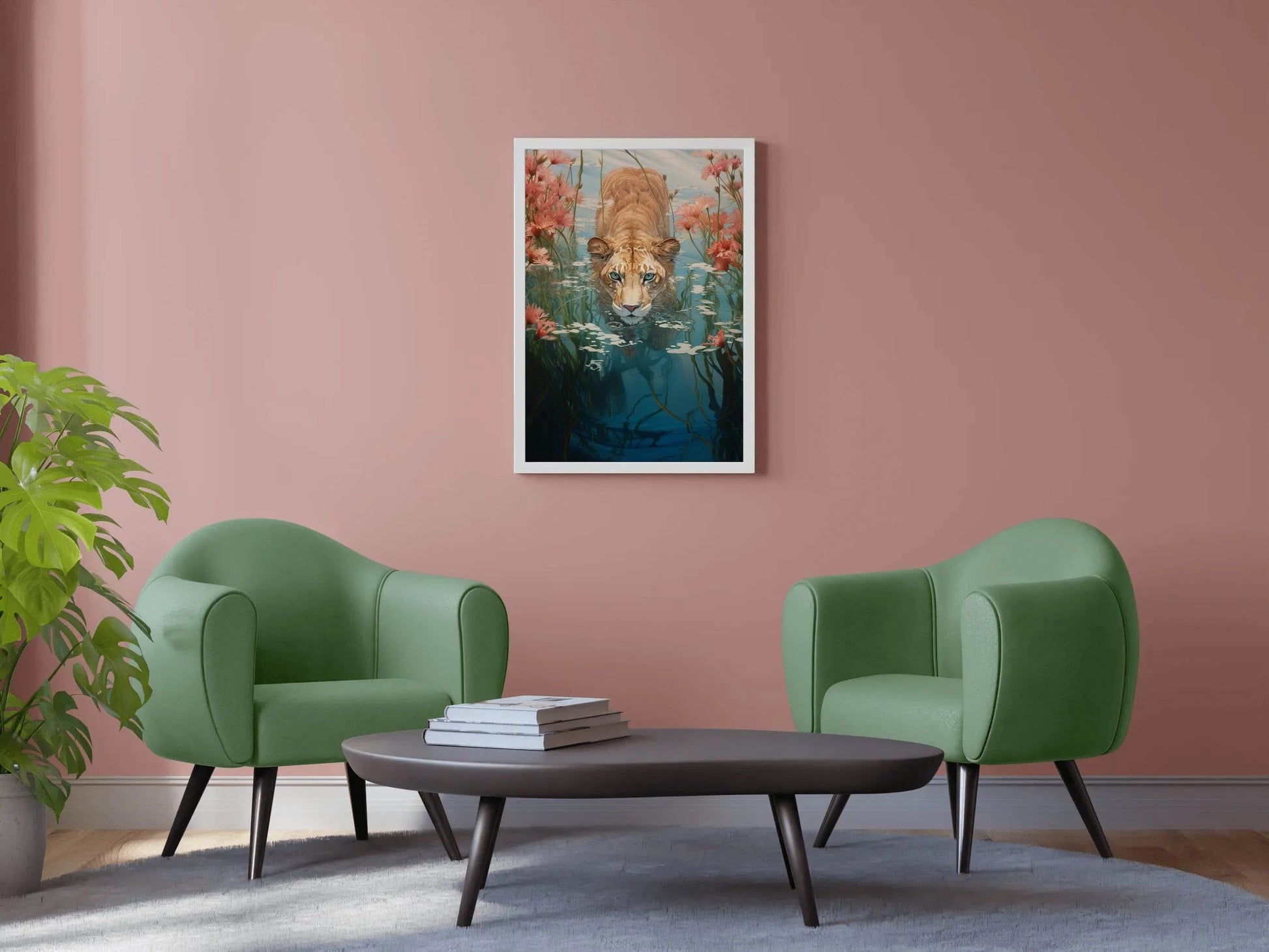 Digital Painting of Lion Wall Art - beink online art store