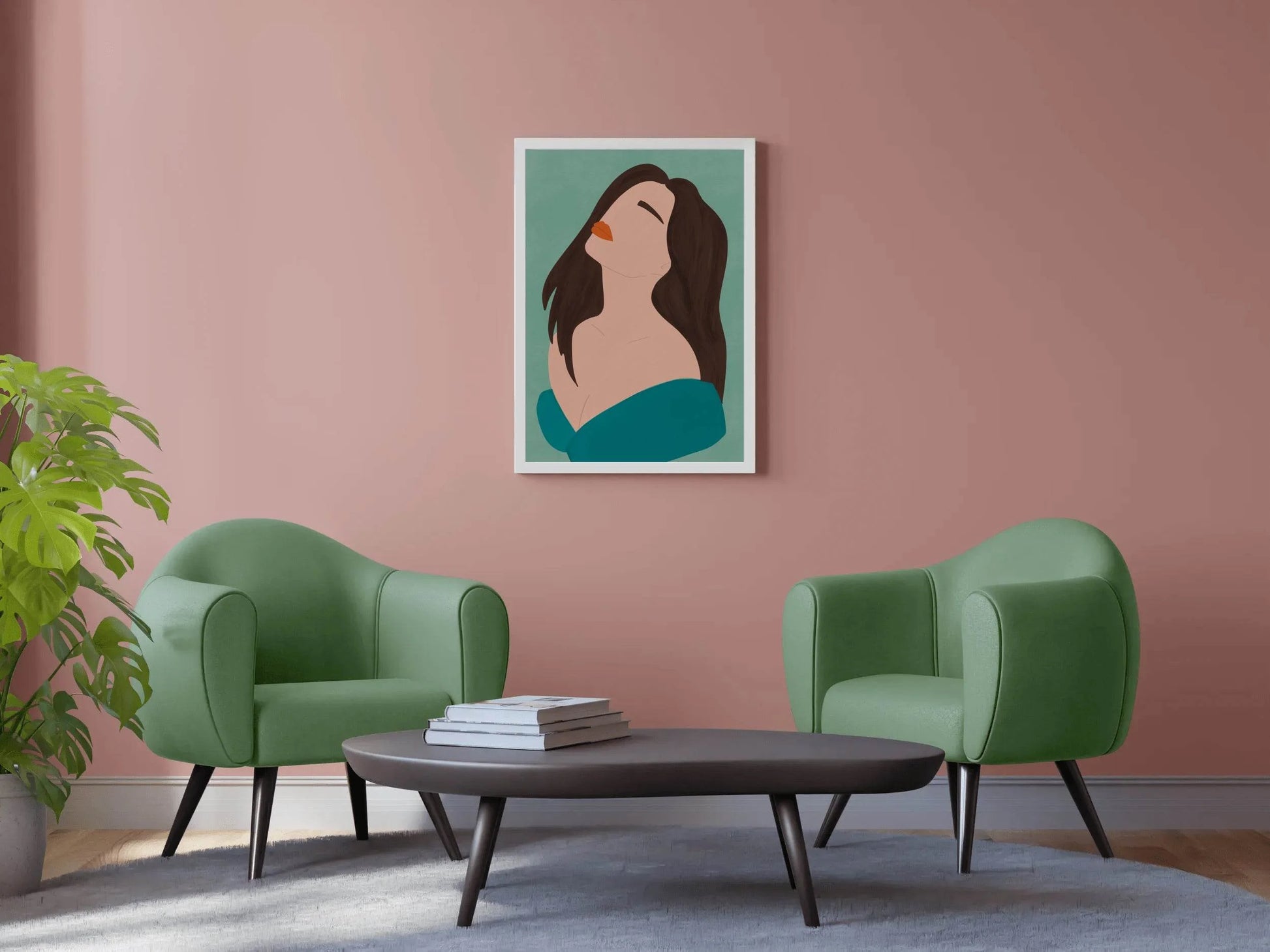 Sad Woman Face Wall Art - beink online art store