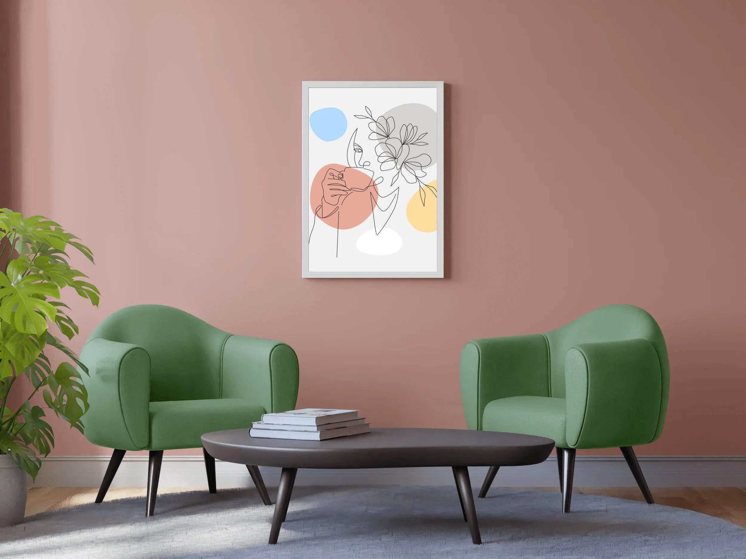 Beautiful Woman Drinking Wall Art - beink online art store