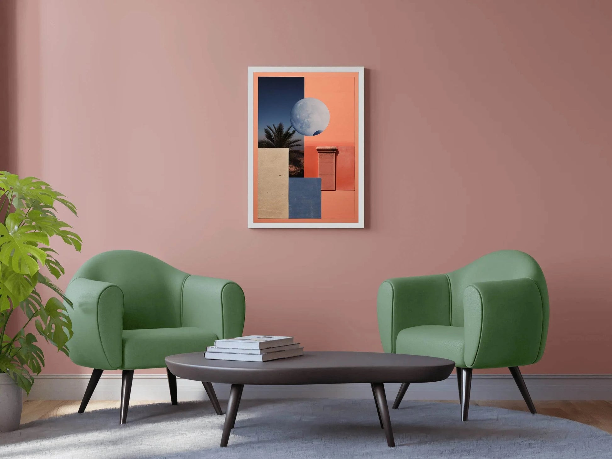 Creative 3D Moon Abstract Wall Art - beink online art store
