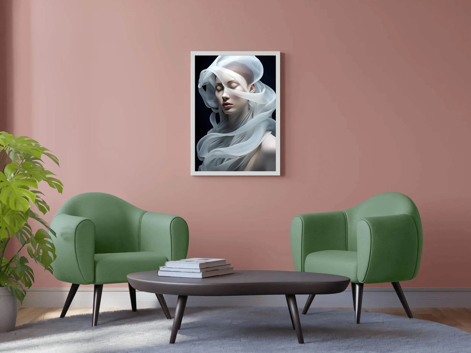 A Silk Scarf On The Head Of A Beautiful Woman - beink online art store