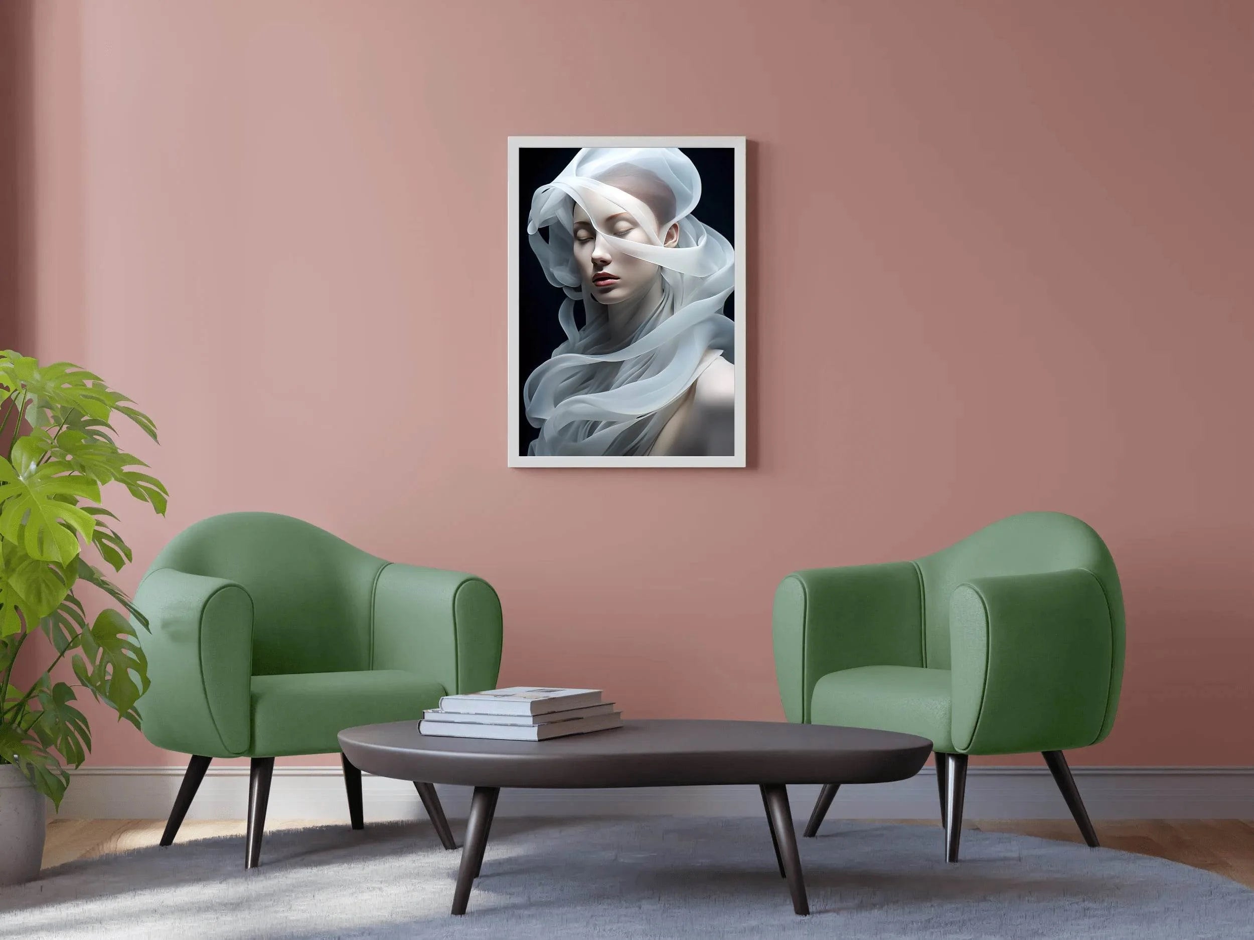 A Silk Scarf On The Head Of A Beautiful Woman - beink online art store
