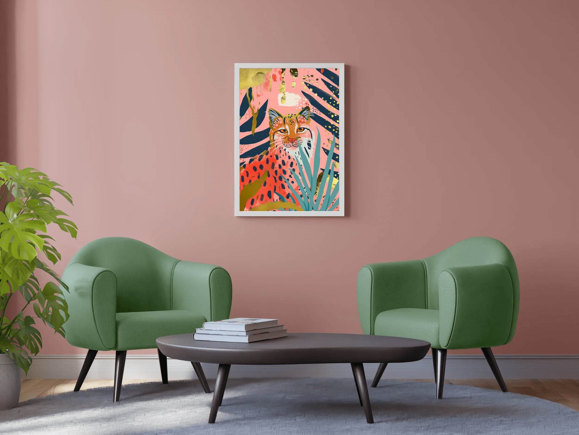 Oil Painting of Leopard in the Jungle - beink online art store