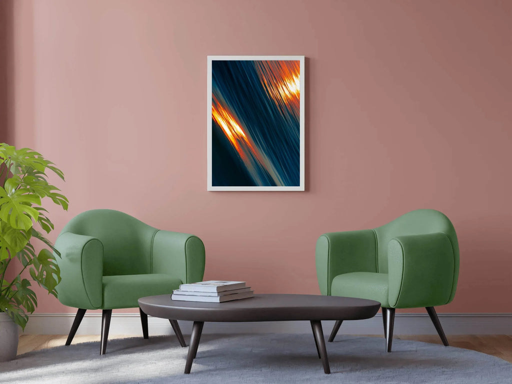 Stripe Shinny Lines Abstract Wall Art - beink online art store