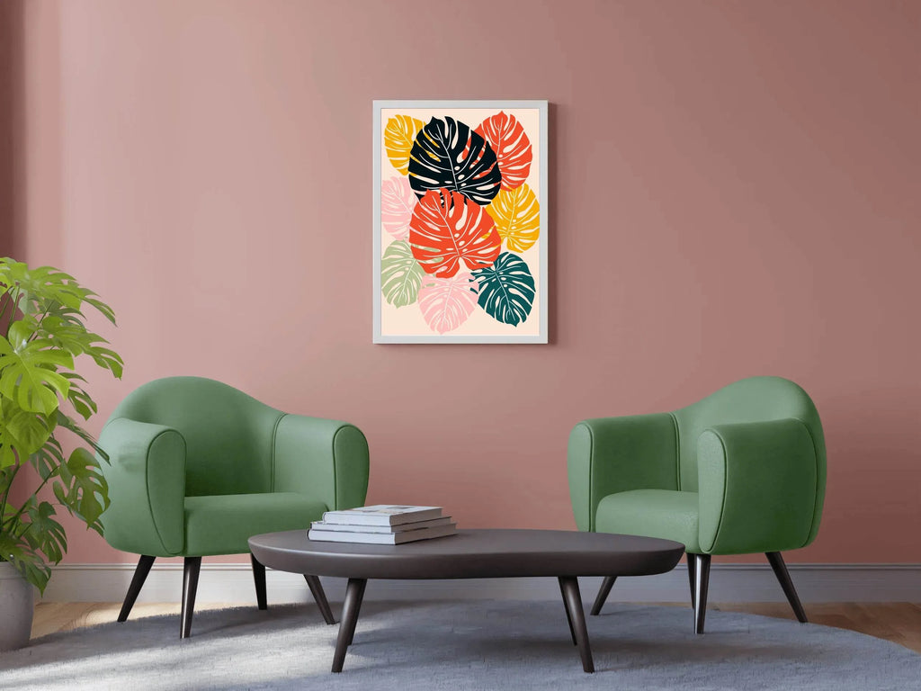 Fig Leaf Tropical Plant Painting Wall Art - beink online art store