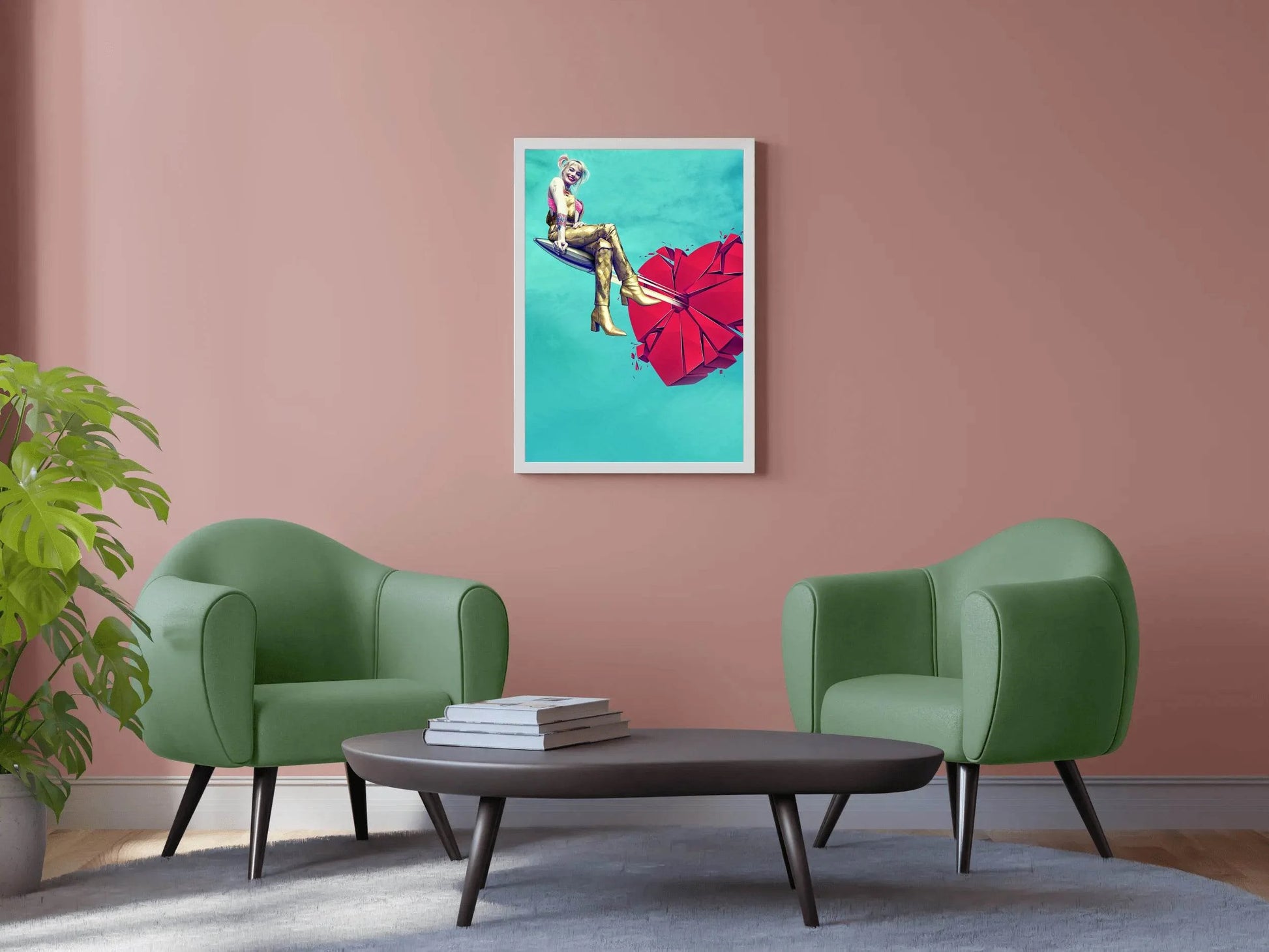 Harley Quinn A Broken Heart with Bullet Wall Art - beink online art store