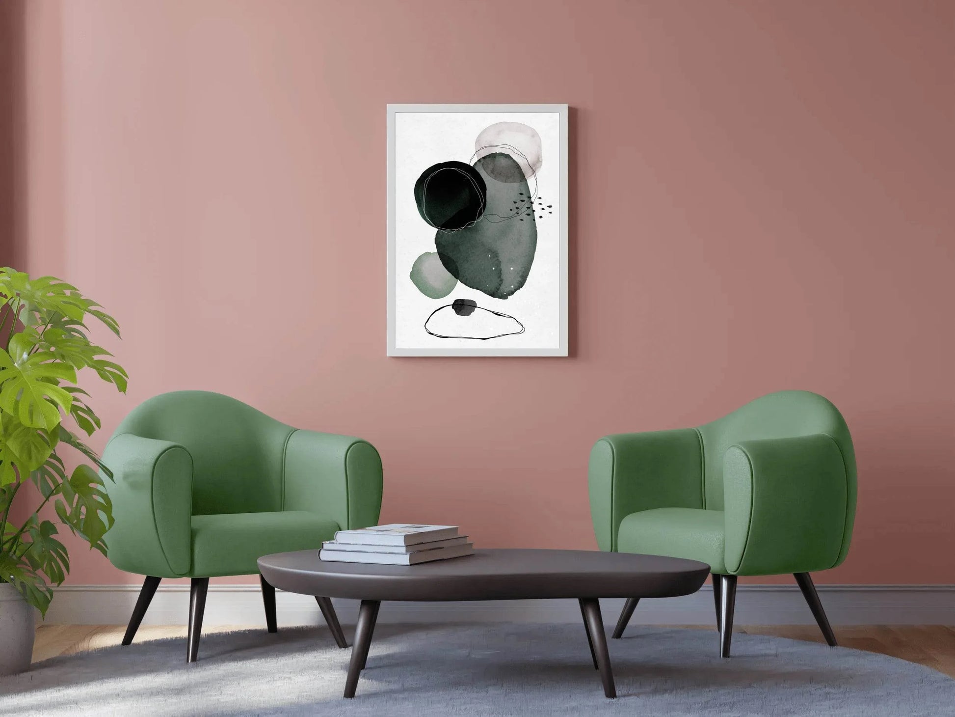 Water Color Shapes Abstract Wall Art - beink online art store