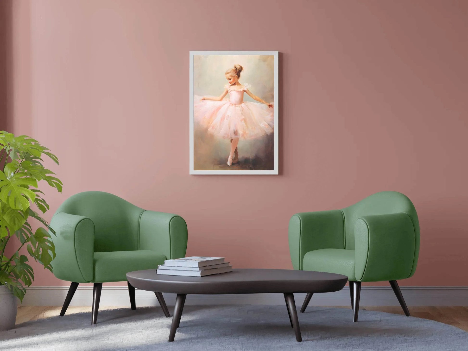 Watercolor Brushed Painting of Dancing Girl - beink online art store