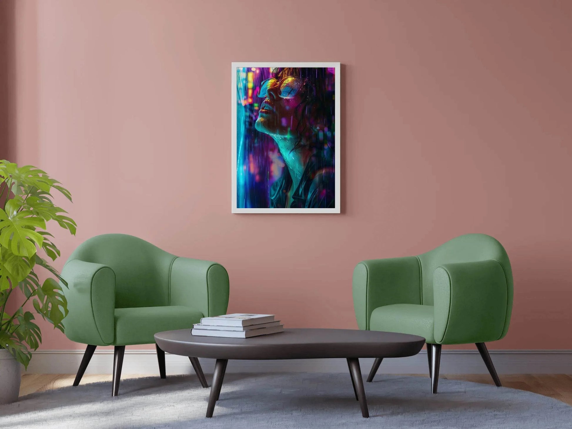 Holographic Female Face Close Up Digital Art - beink online art store