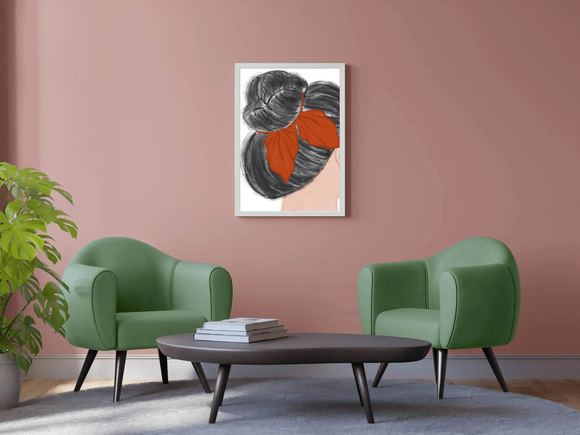 Painting of A Woman Hair Wall Art - beink online art store