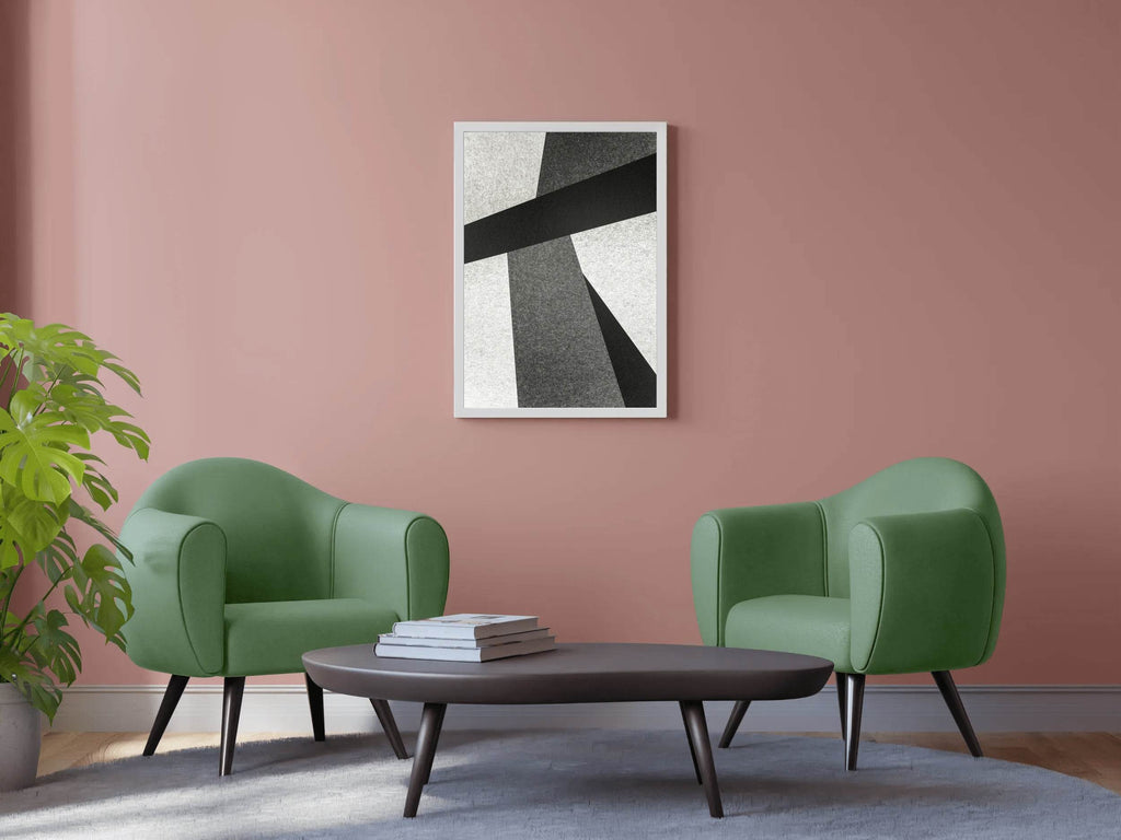 Black and White Lines Abstract Wall Art - beink online art store