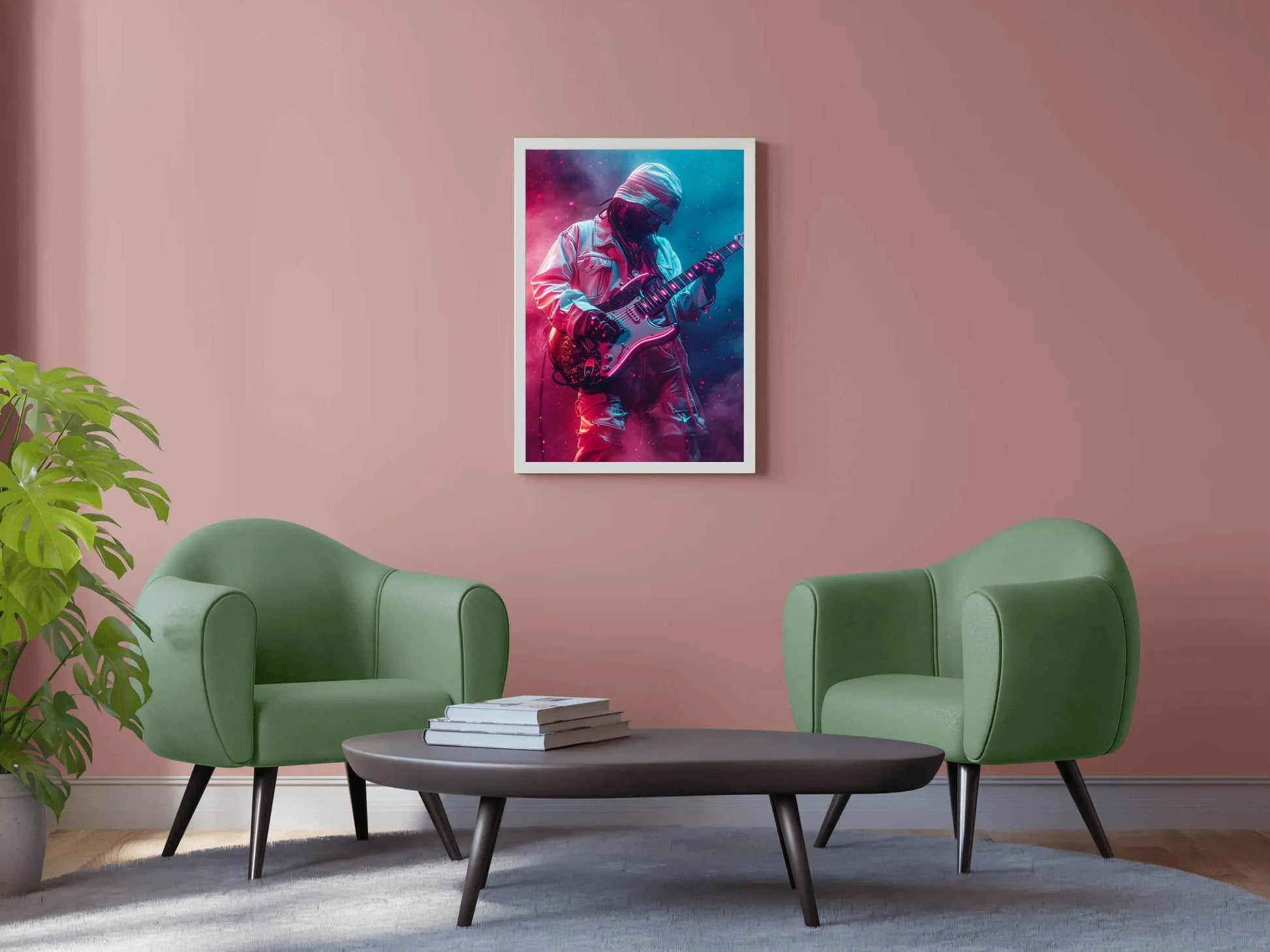Black Guitarist Wall Art - beink online art store