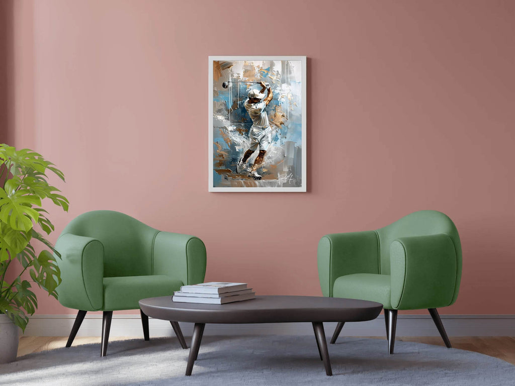 Master Flame Sports Aesthetic Wall Art Poster for Living Room, Home & Wall Decor Golf - beink online art store