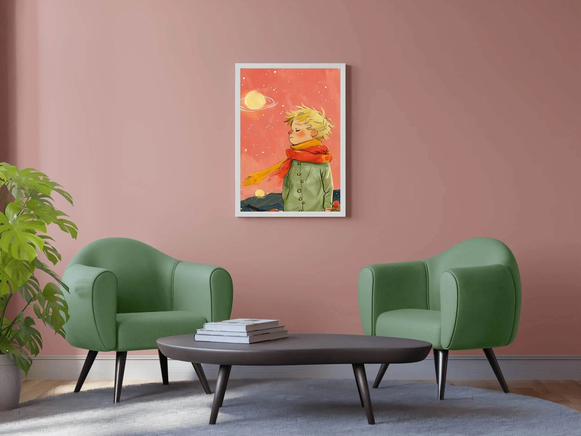 Illustration of Boy in Winter With Sunny Day - beink online art store