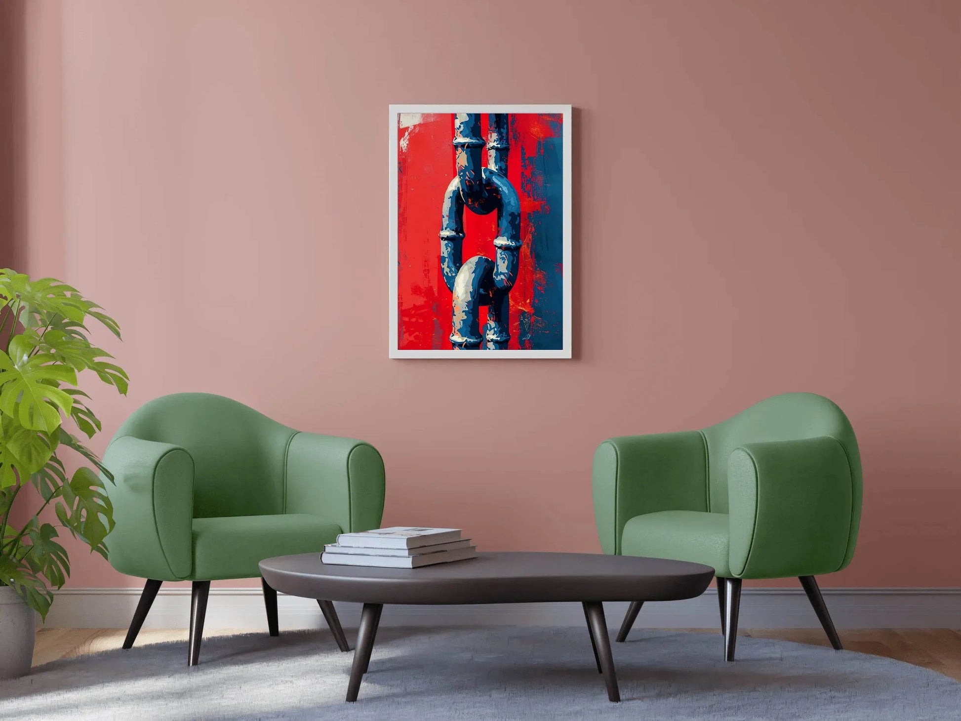 Rusty Chain Painting Wall Art - beink online art store