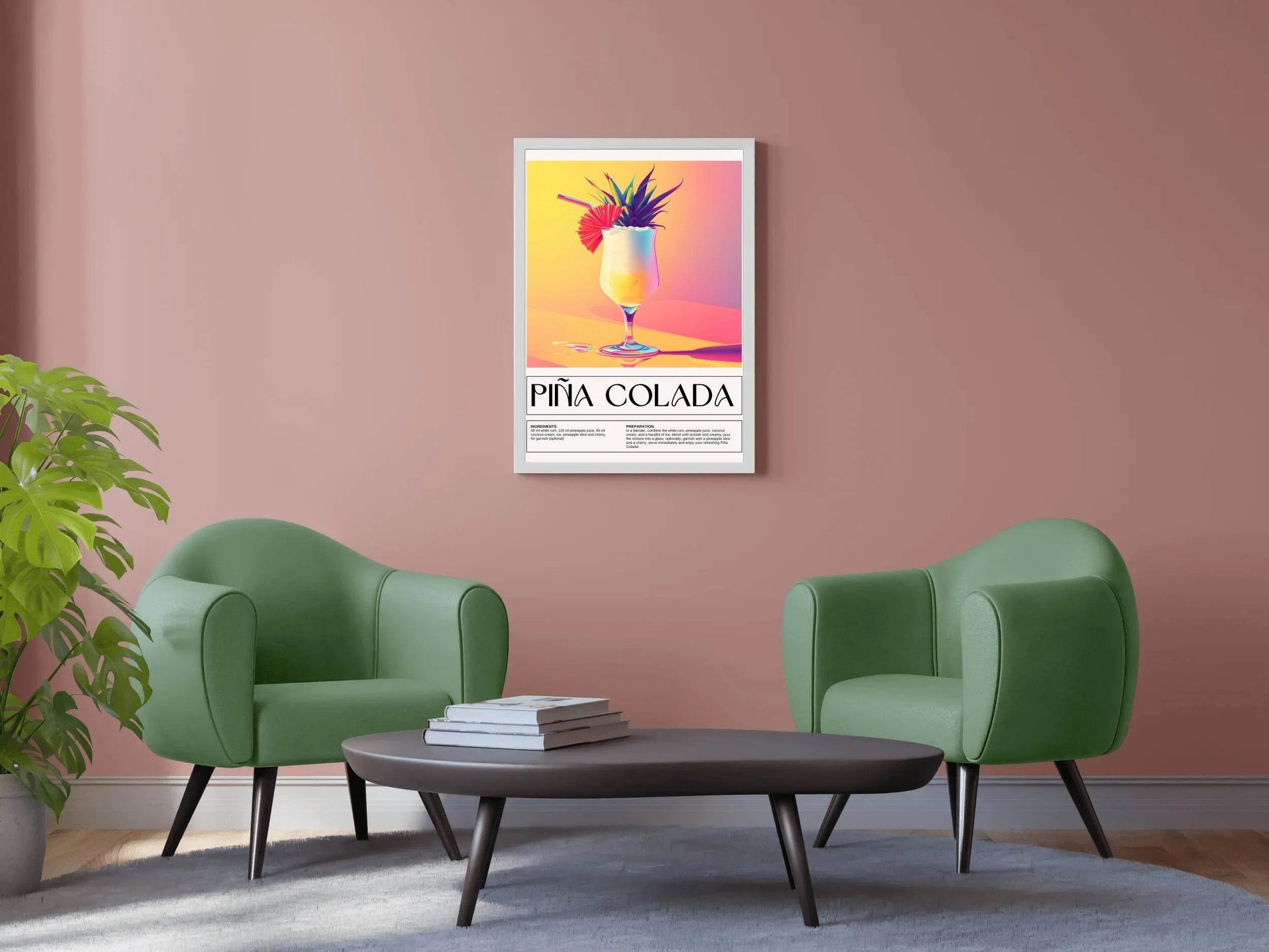 Pina Colada Cocktail Wall Art - beink online art store