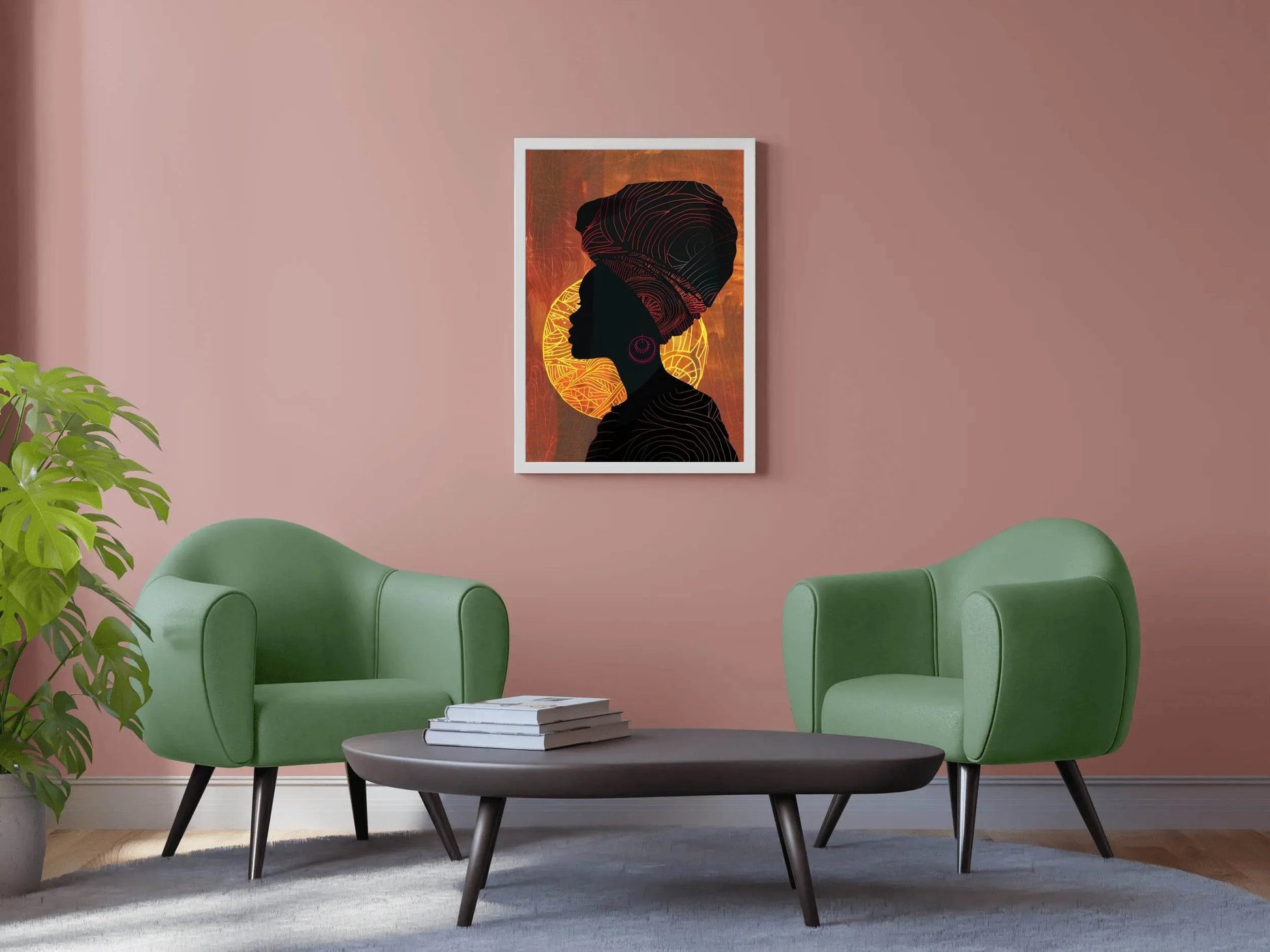 Black Woman Framed Canvas Wall Art - beink online art store