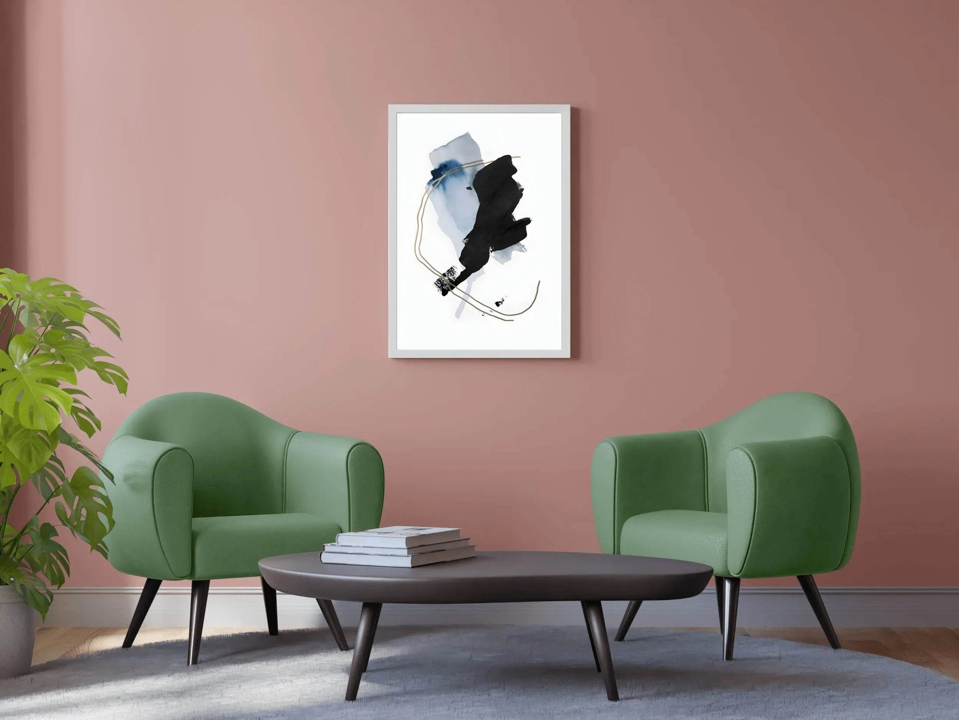 Ink and Watercolor Composition Wall Art - beink online art store