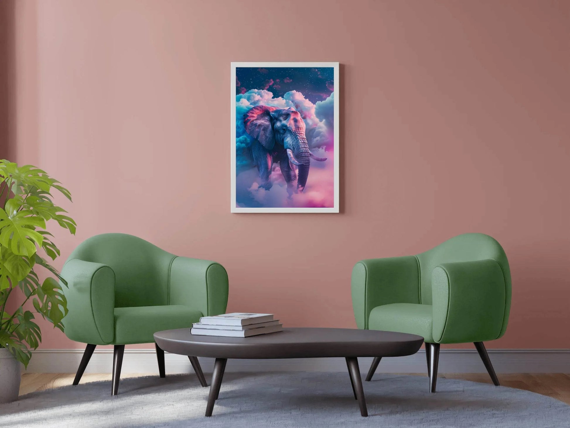 Digital Painting of Fantasy Elephant Wall Art - beink online art store