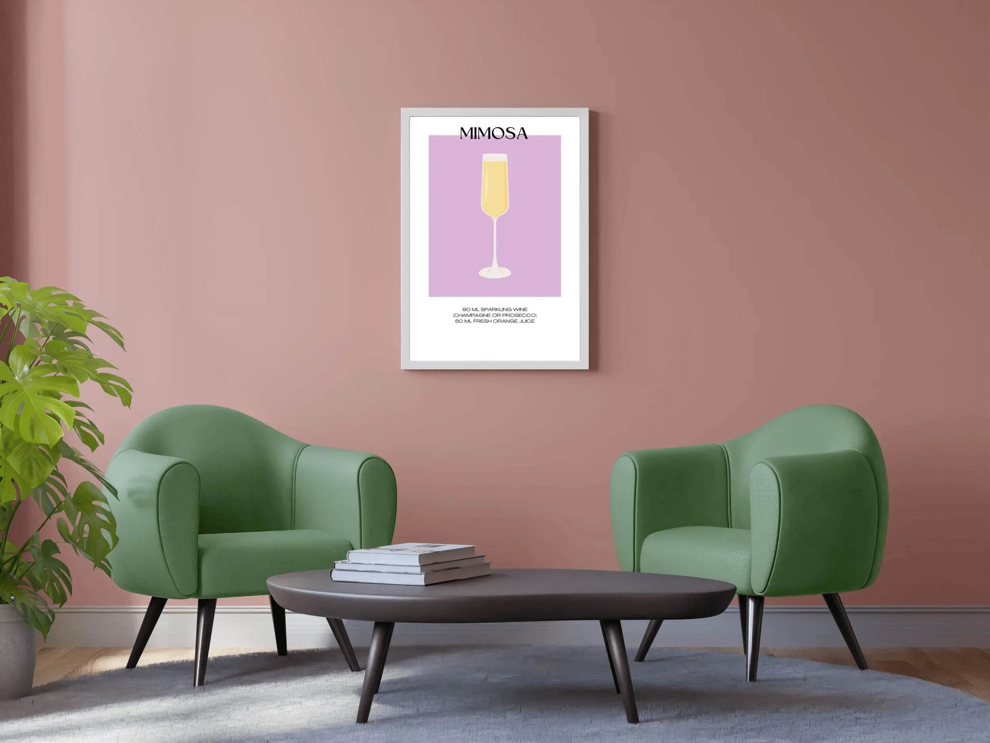 Mimosa Sparkling Wine Wall Art - beink online art store
