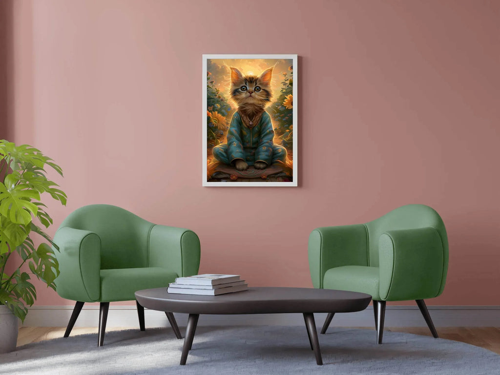 Cat Wearing Coat Animal Wall Art - beink online art store