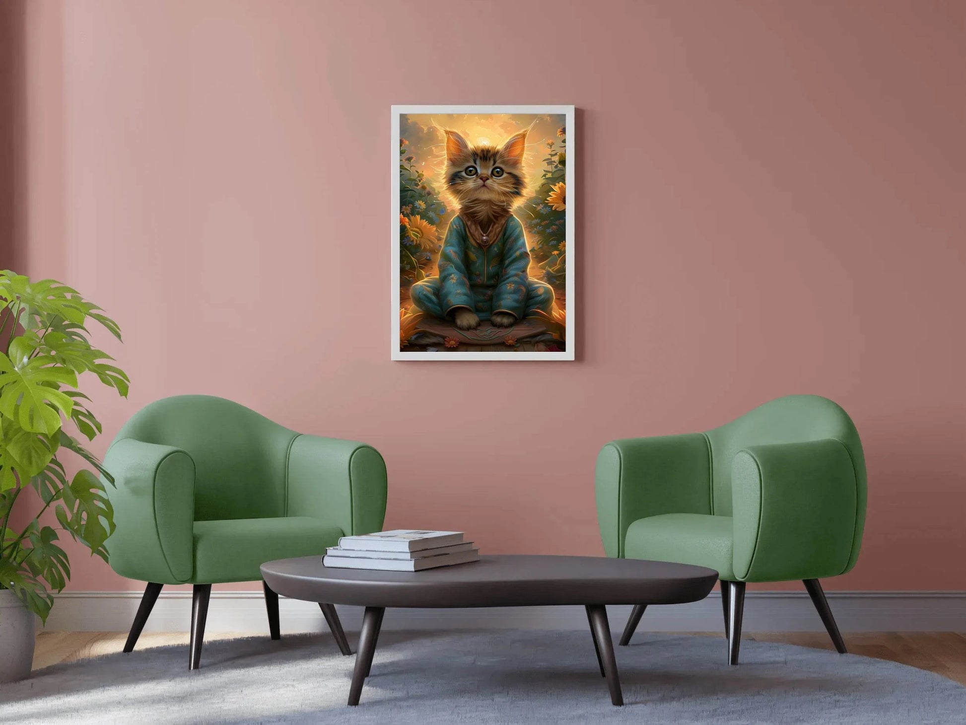 Cat Wearing Coat Animal Wall Art - beink online art store