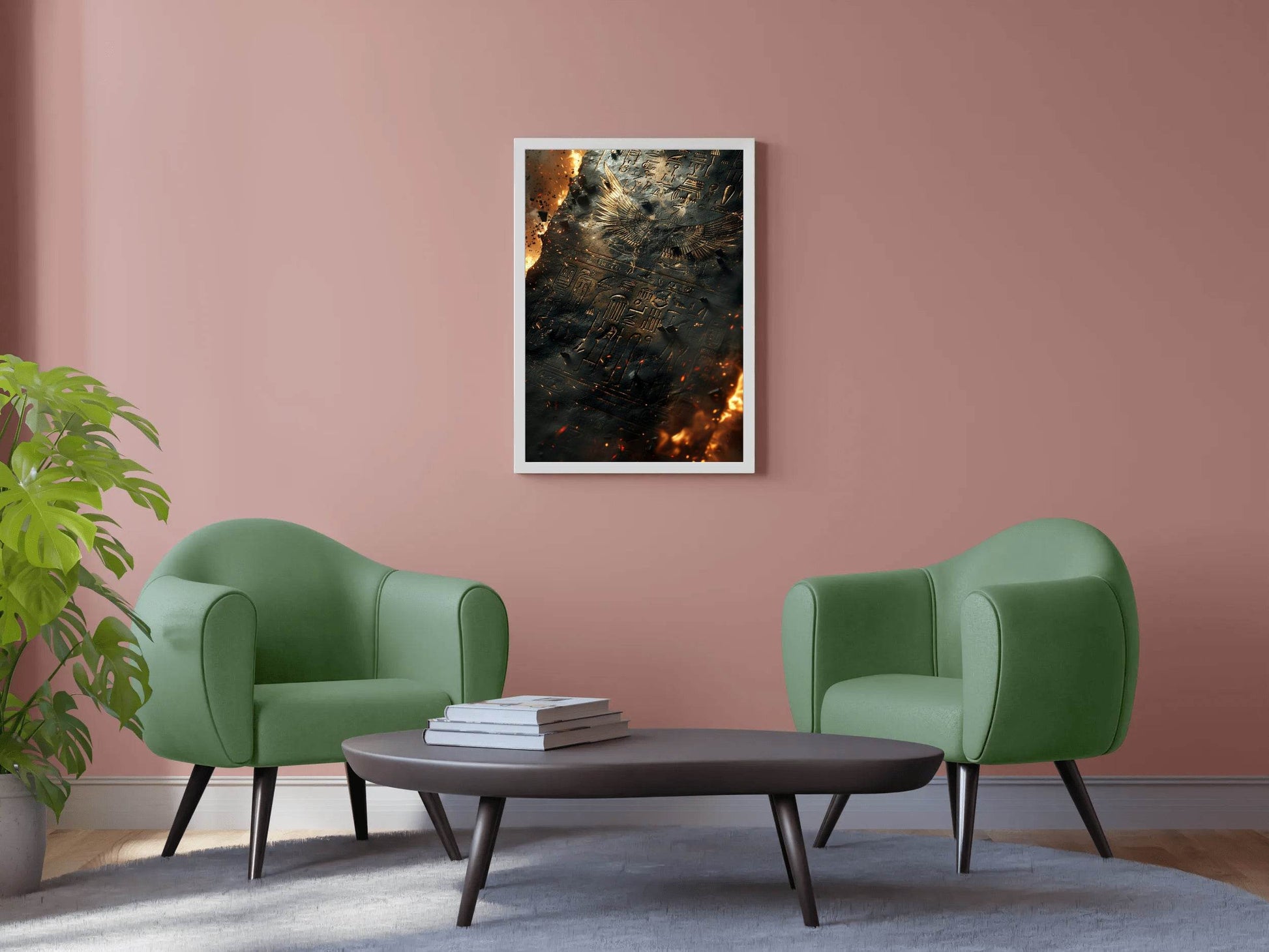 Ancient Tablet on Fire Wall Art - beink online art store
