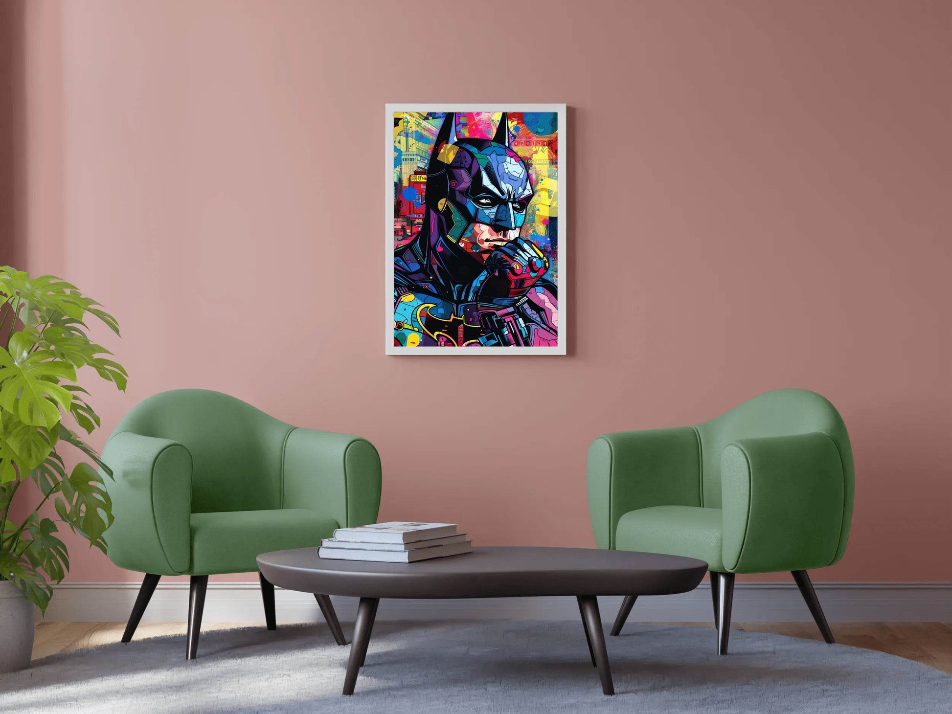 Cartoon Illustration Painting of Batman - beink online art store