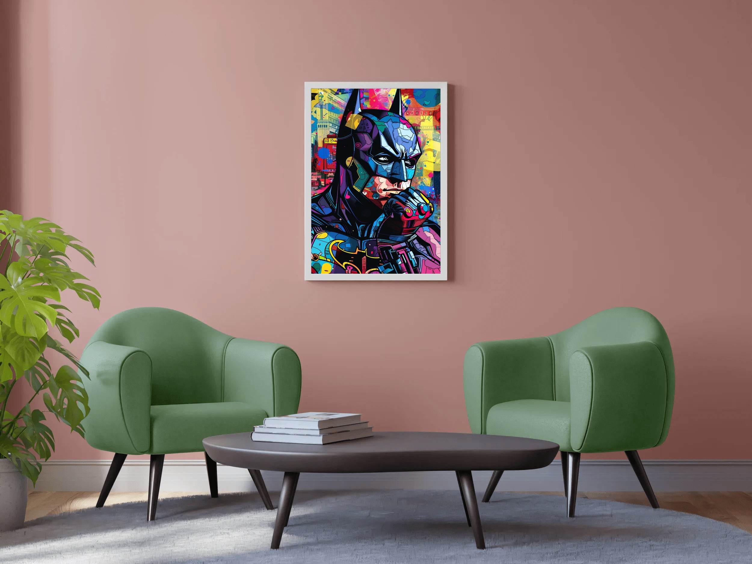 Cartoon Illustration Painting of Batman - beink online art store