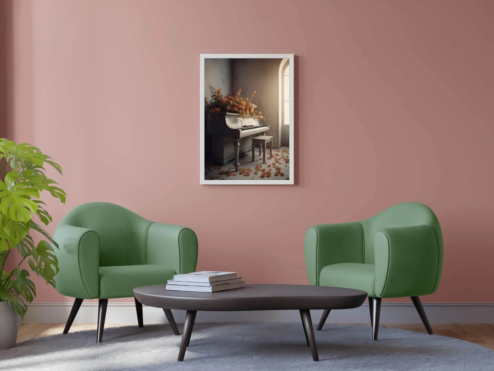 White Piano In The Church Wall Art - beink online art store