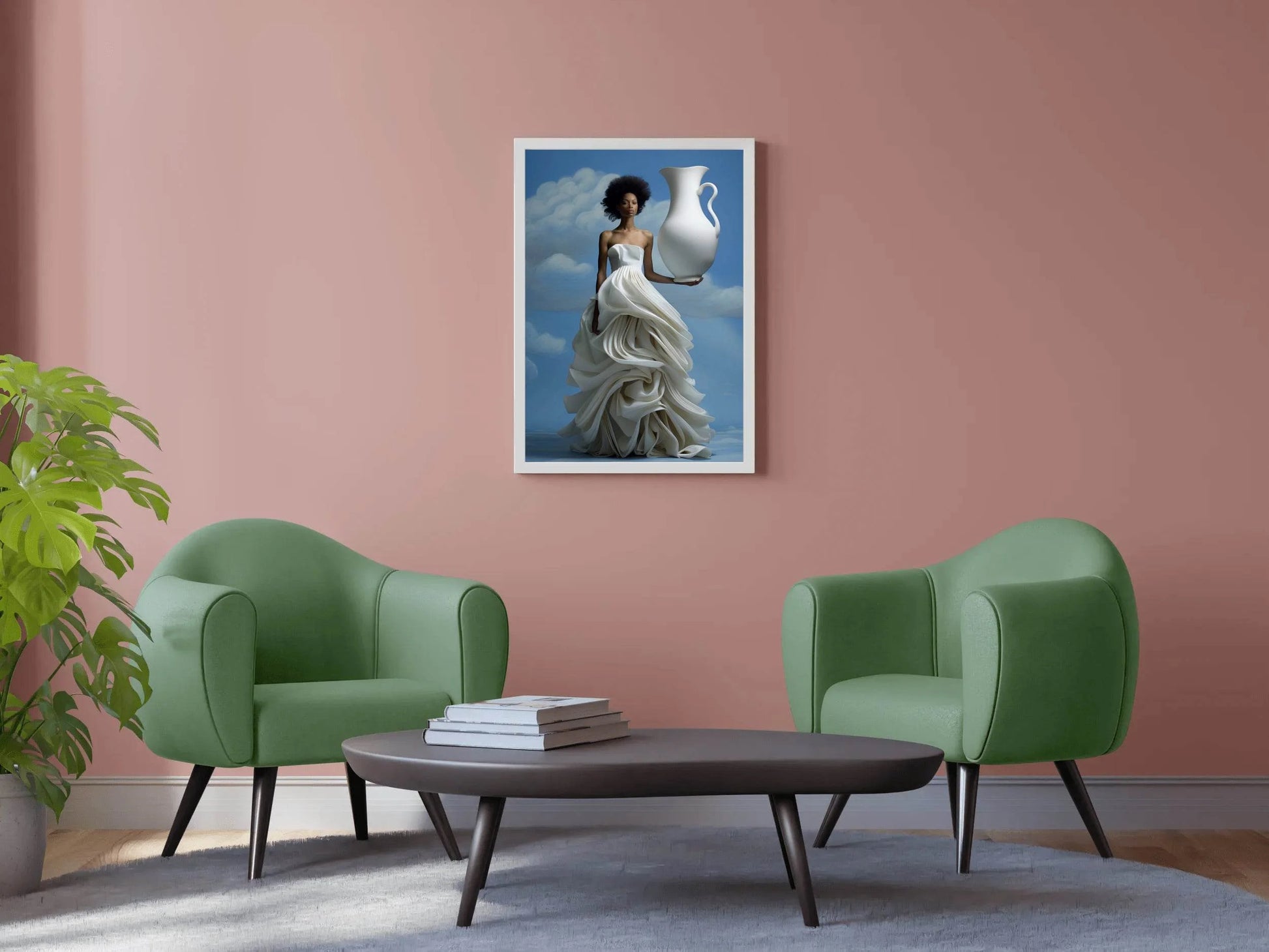 Big White Surrealism Lace Skirt Wall Art - beink online art store