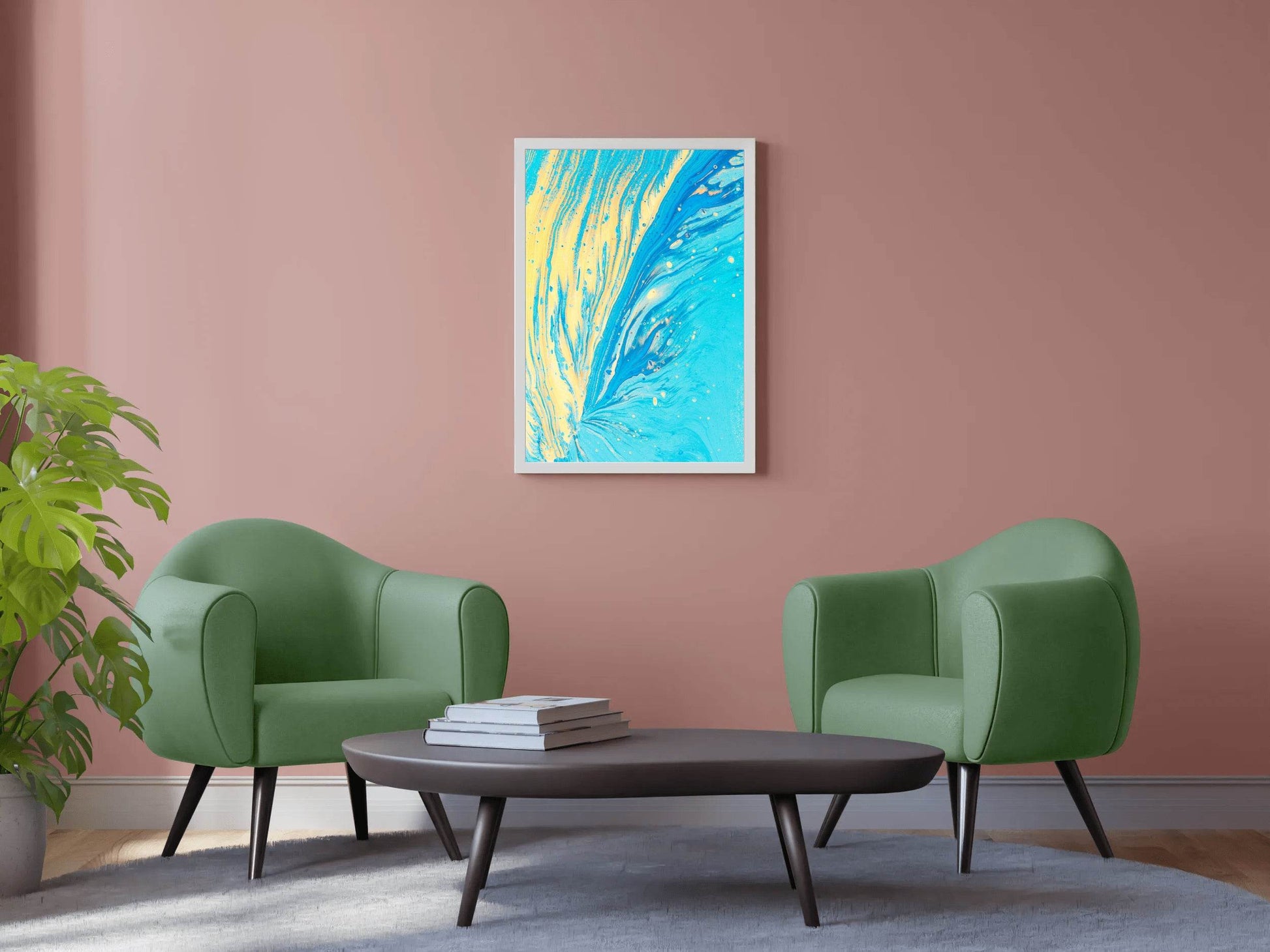Water Waves Abstract Wall Art - beink online art store
