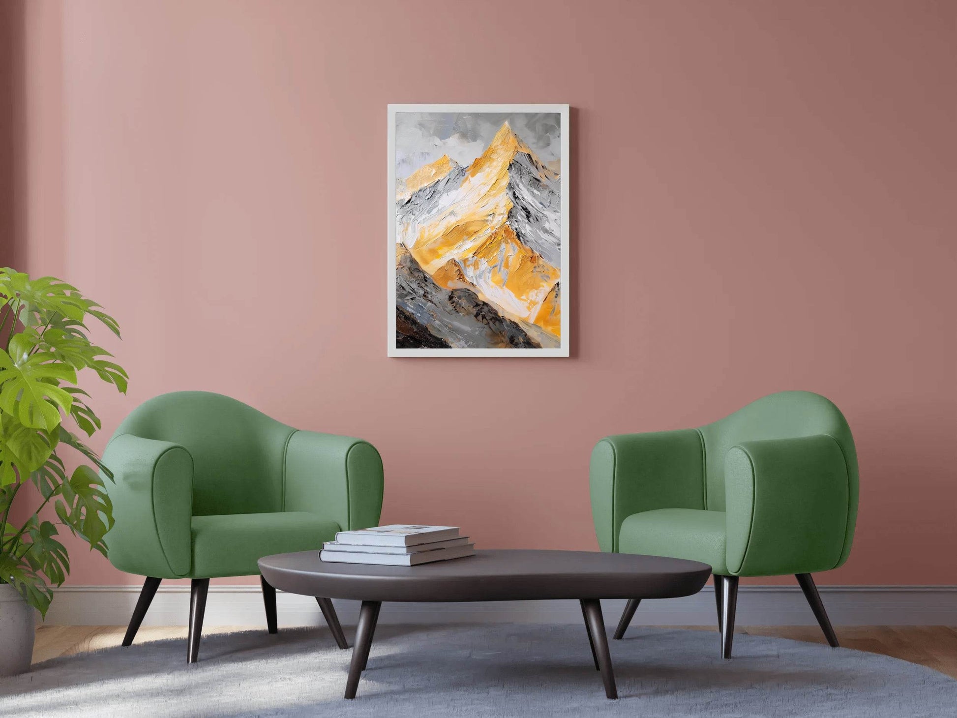 Oil Painting Of The Alps Wall Art - beink online art store