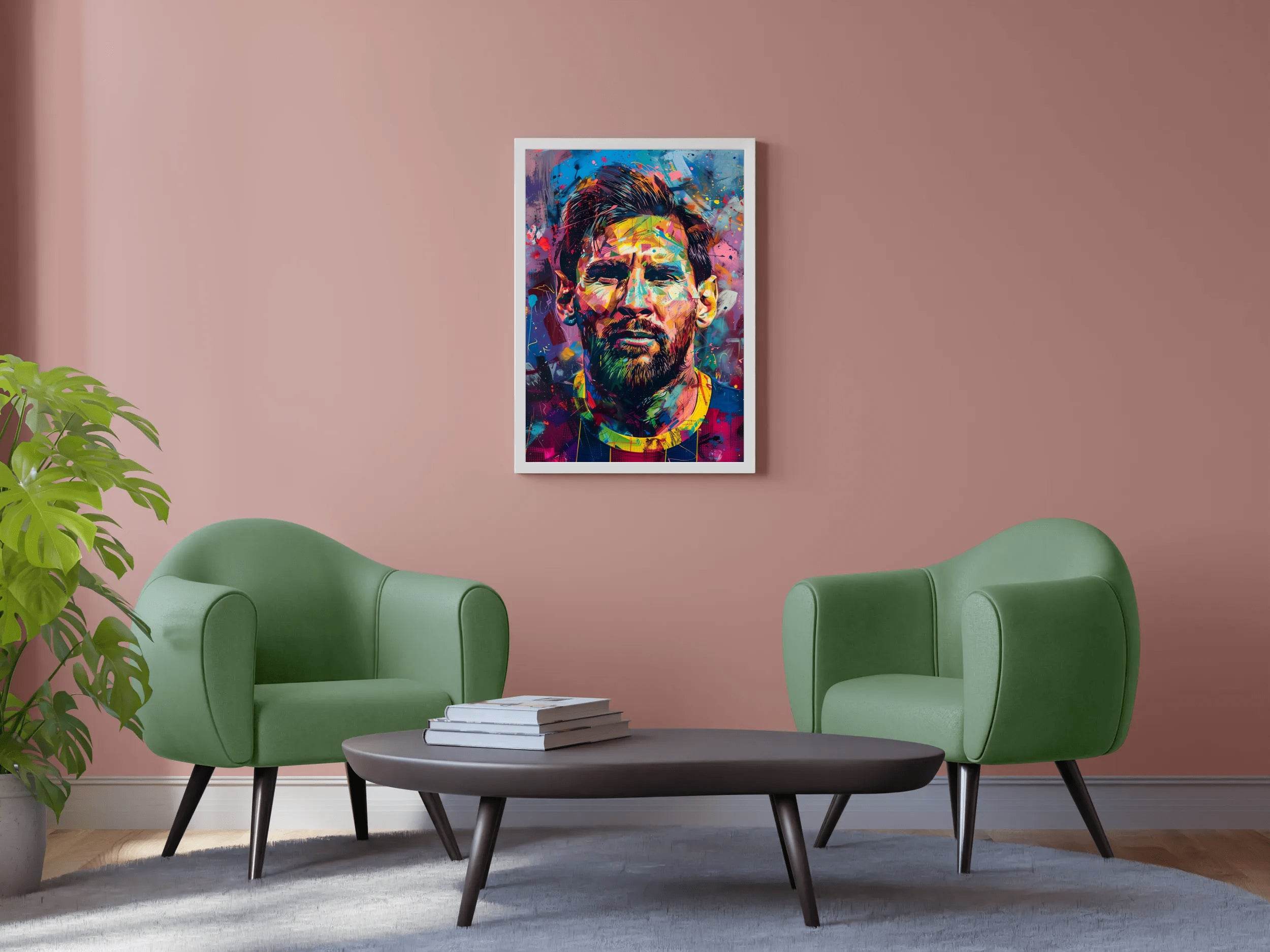 Lionel Messi Colorful watercolor painting Wall Art - beink online art store
