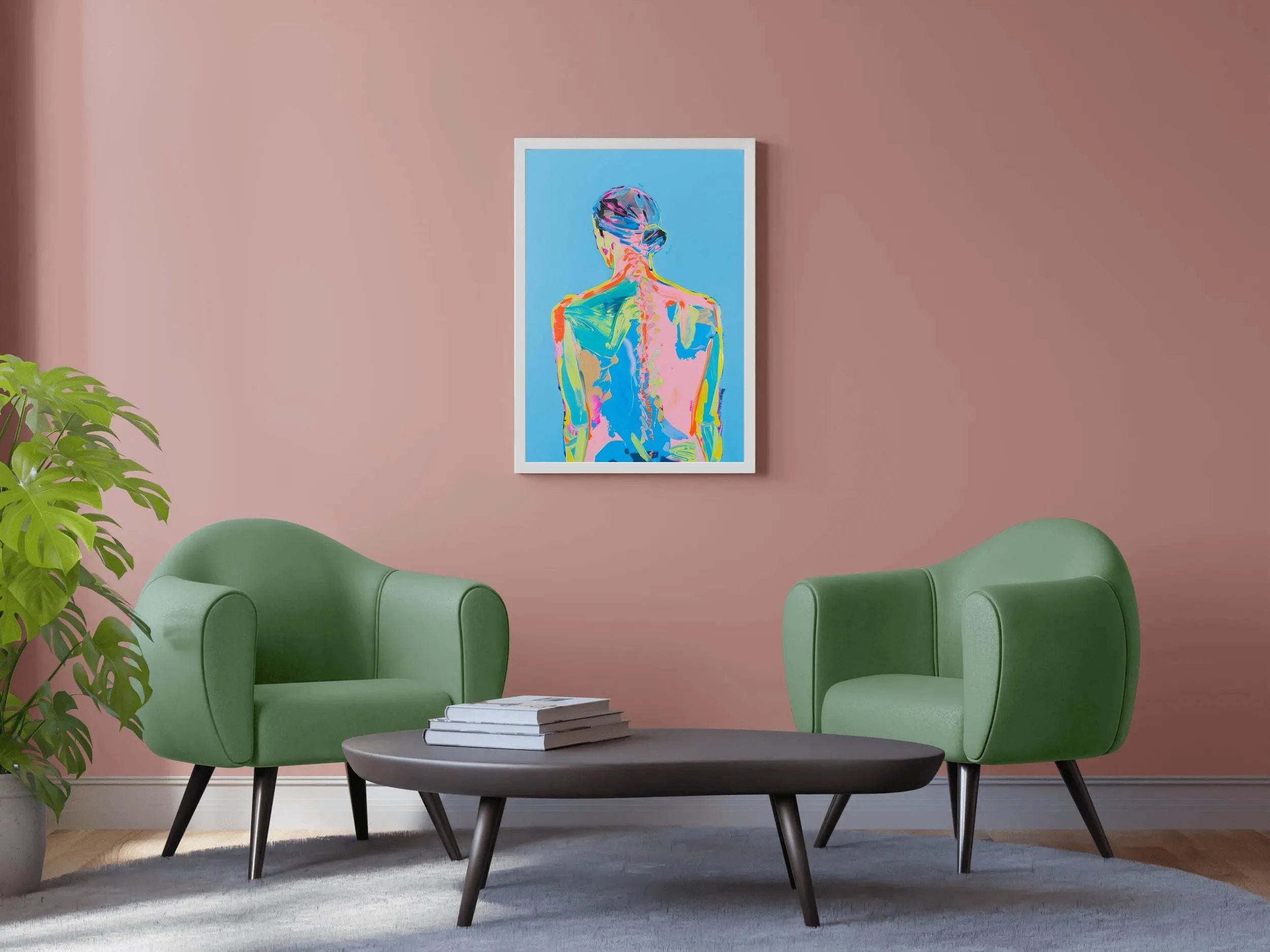 Colorful Watercolor Painting of a Woman Wall Art - beink online art store