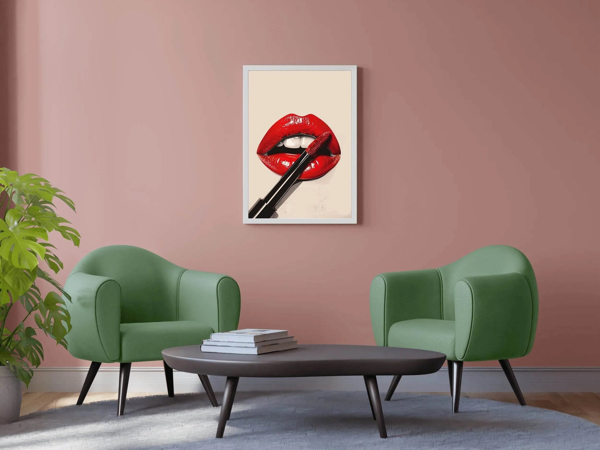 Red Lipstick On The Lips Wall Art - beink online art store
