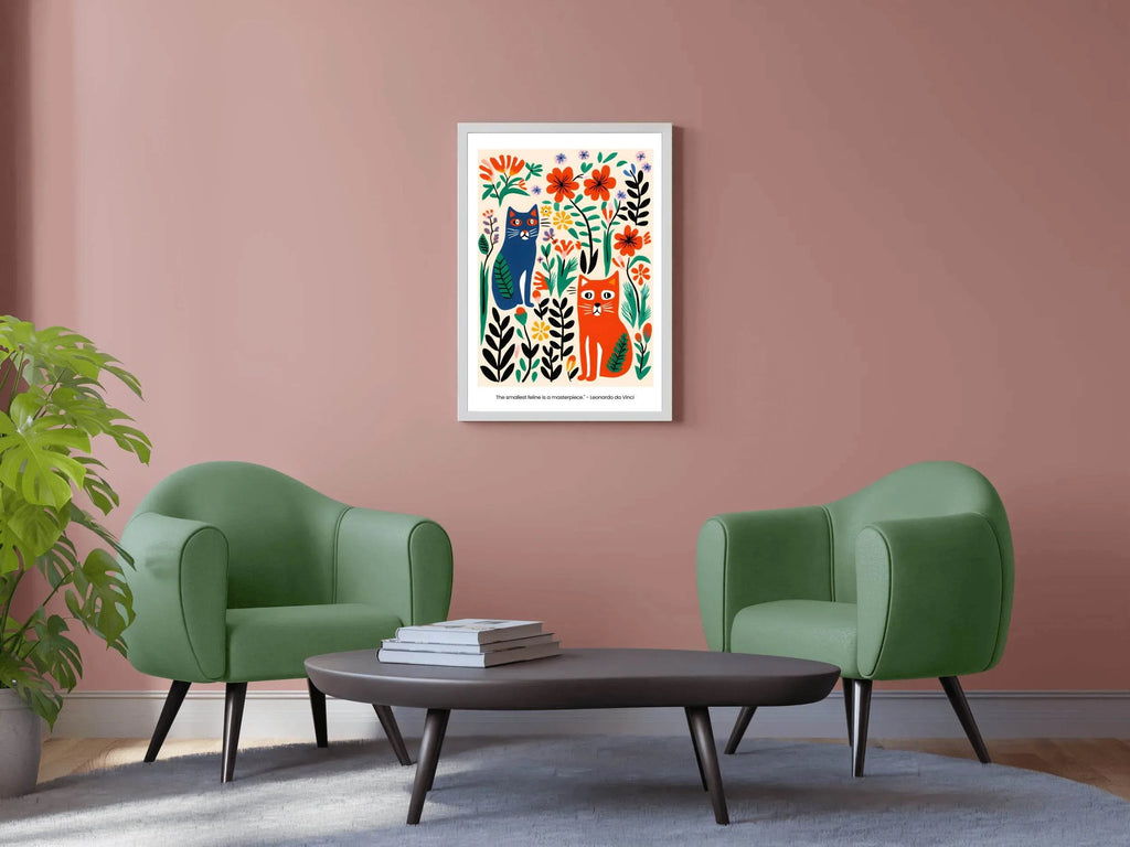 Cats in The Garden Painting - beink online art store