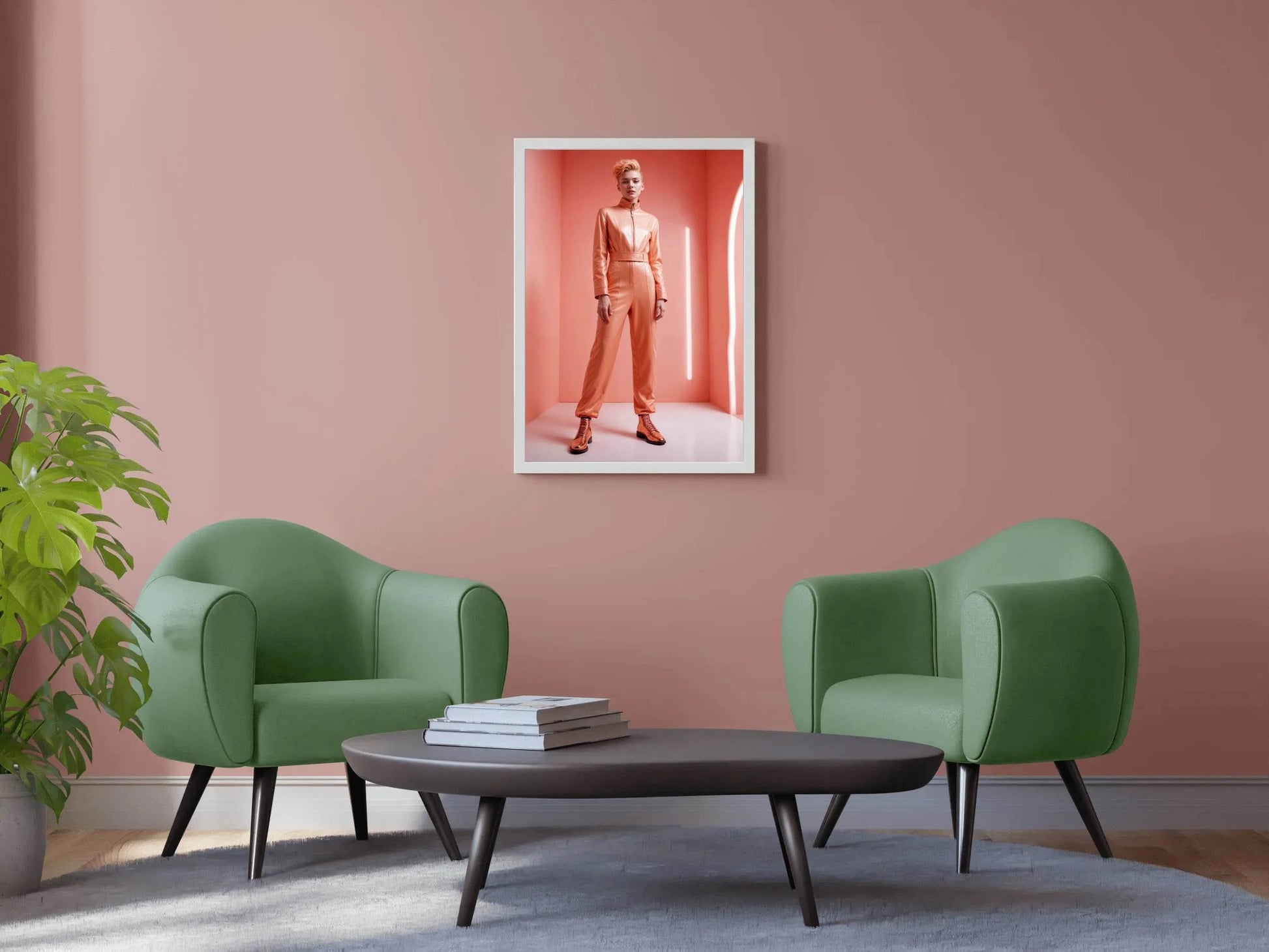 Lady Gaga Light Orange Dress Wall Art - beink online art store