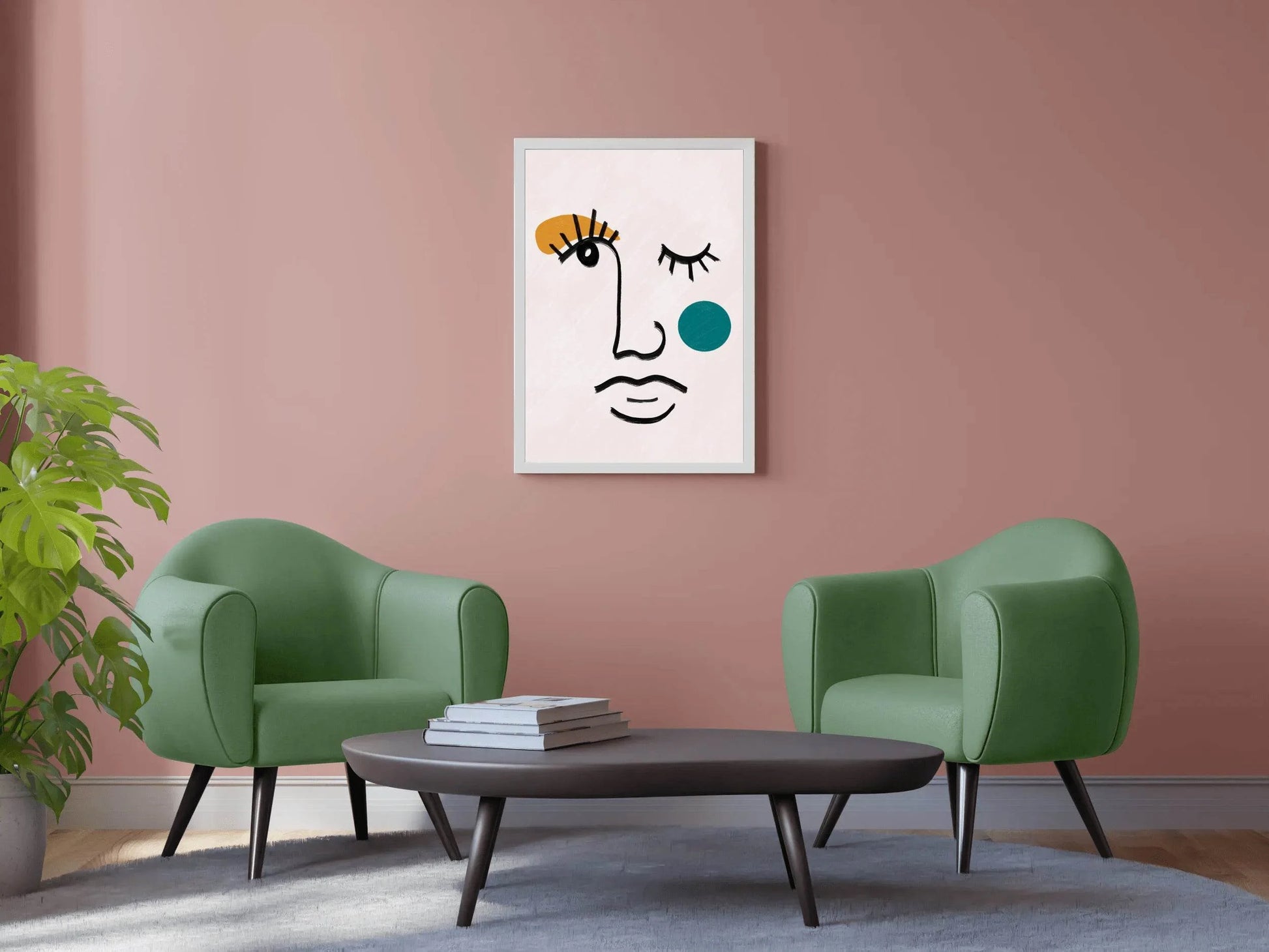 Cartoon Human Face Wall Art - beink online art store
